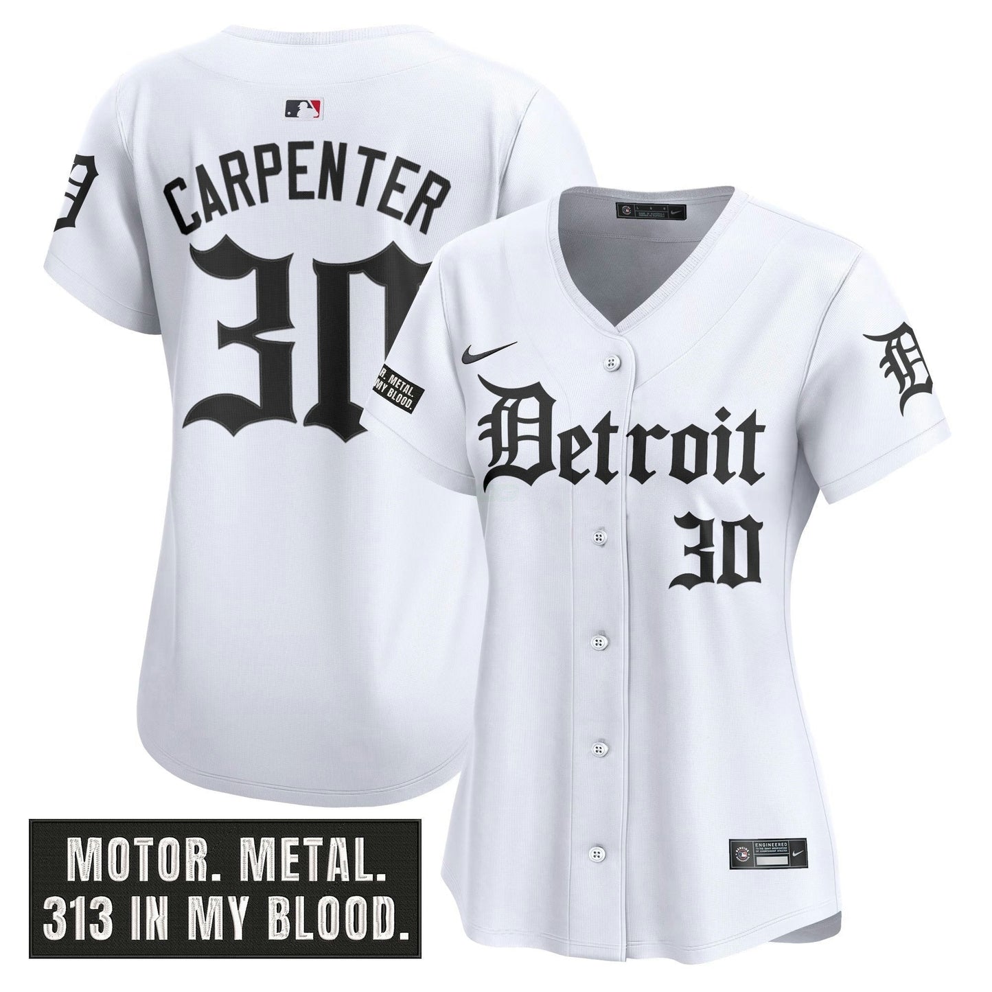 Camisa MLB Women’s Detroit ‘Motor Gothic Edition’ Vapor Premier Limited Jersey