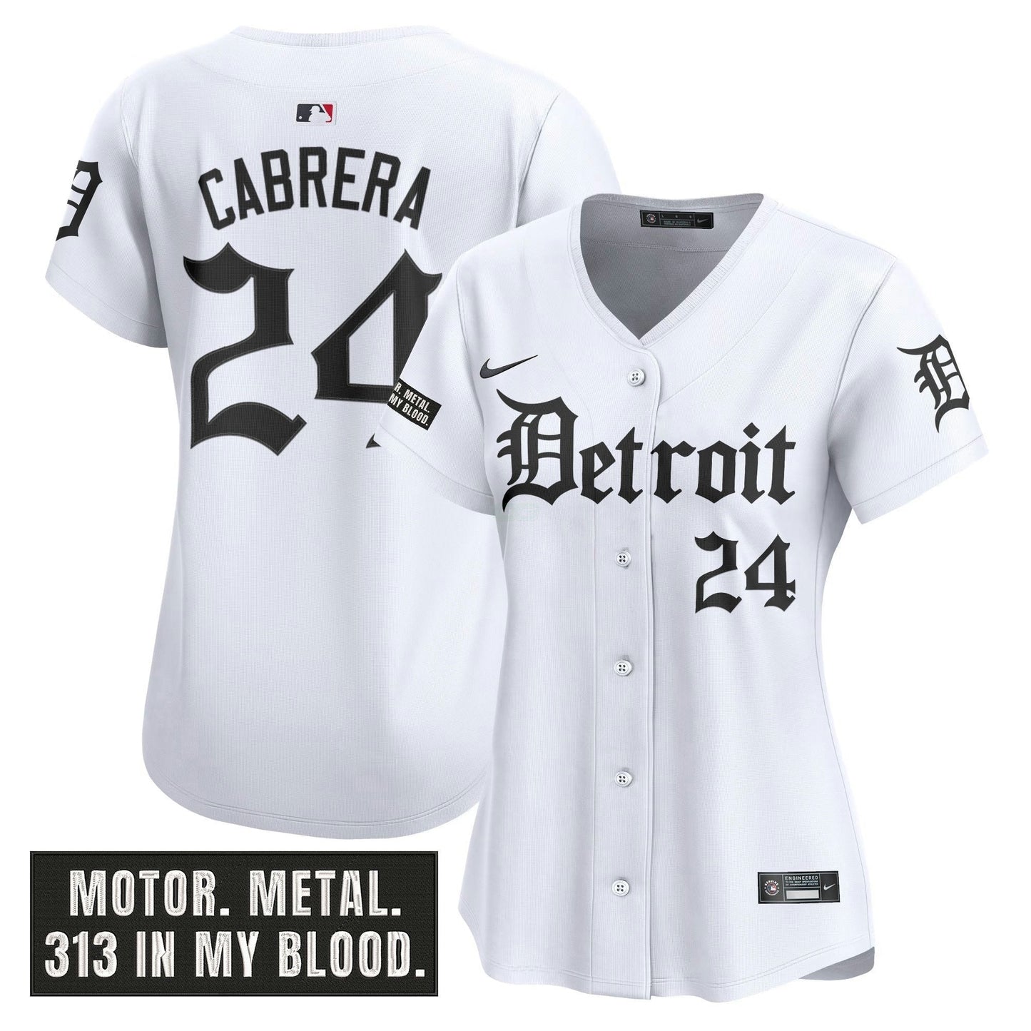 Camisa MLB Women’s Detroit ‘Motor Gothic Edition’ Vapor Premier Limited Jersey