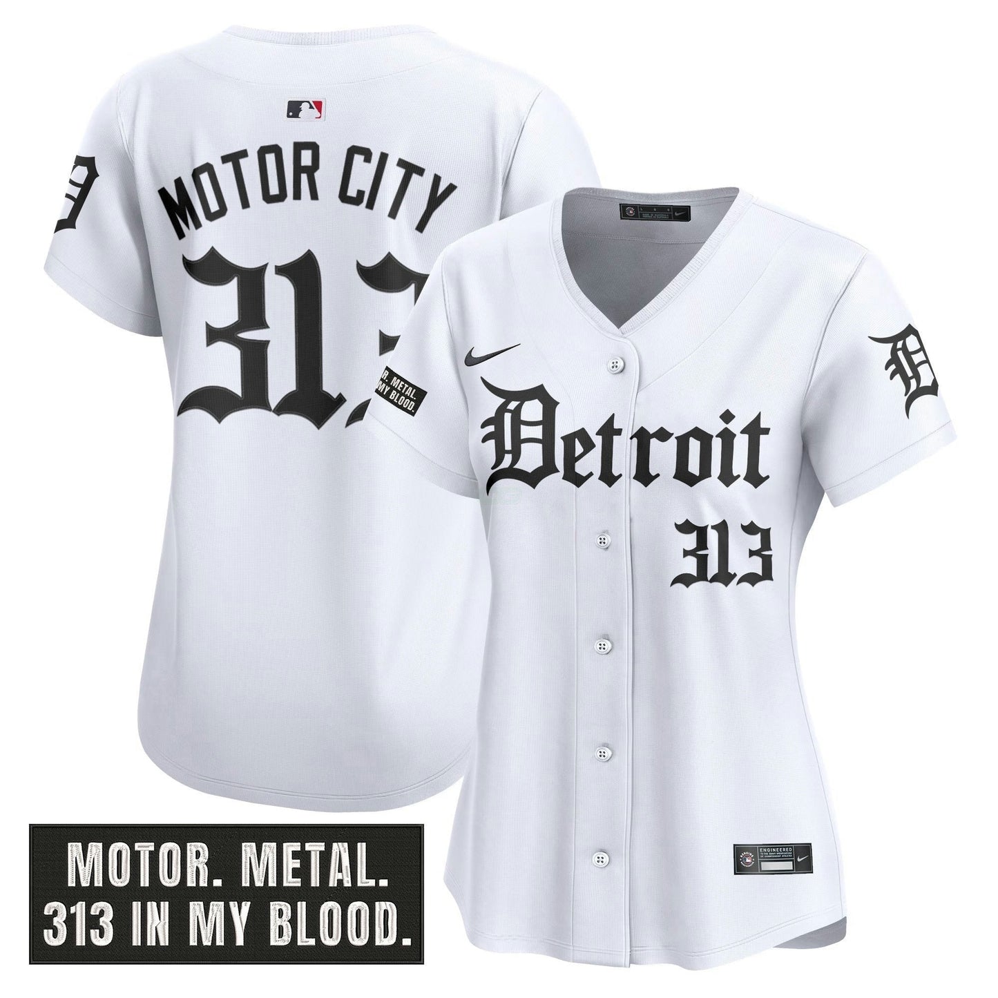 Camisa MLB Women’s Detroit ‘Motor Gothic Edition’ Vapor Premier Limited Jersey