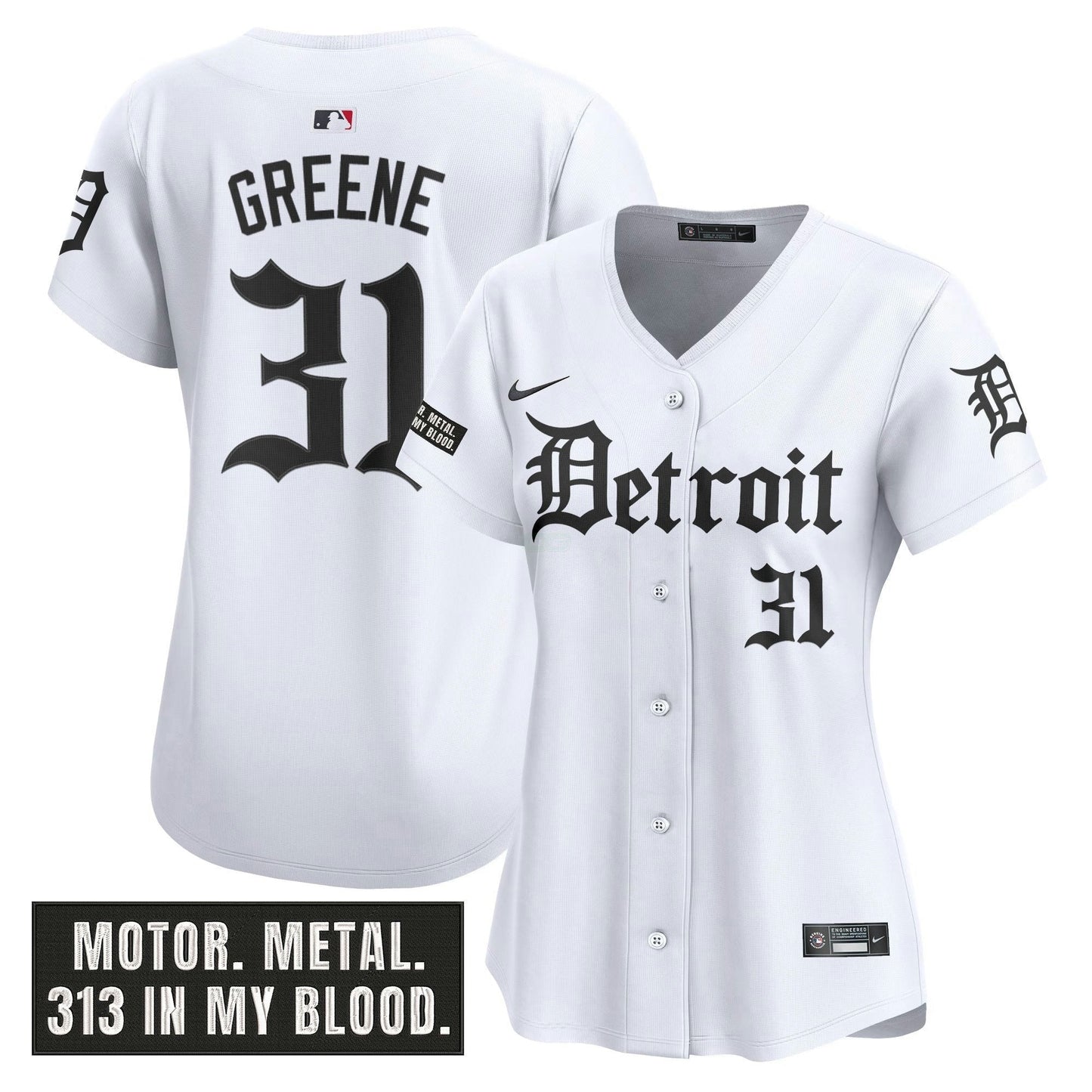Camisa MLB Women’s Detroit ‘Motor Gothic Edition’ Vapor Premier Limited Jersey