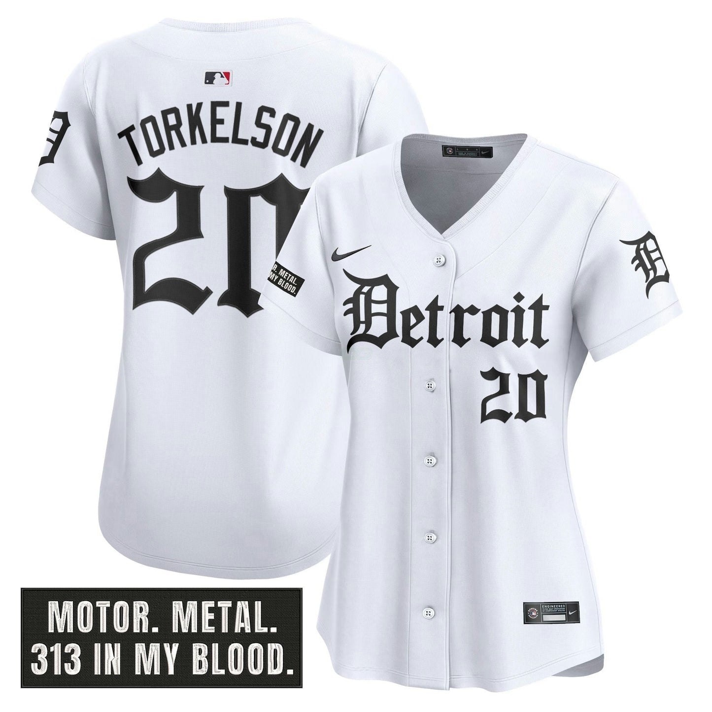 Camisa MLB Women’s Detroit ‘Motor Gothic Edition’ Vapor Premier Limited Jersey