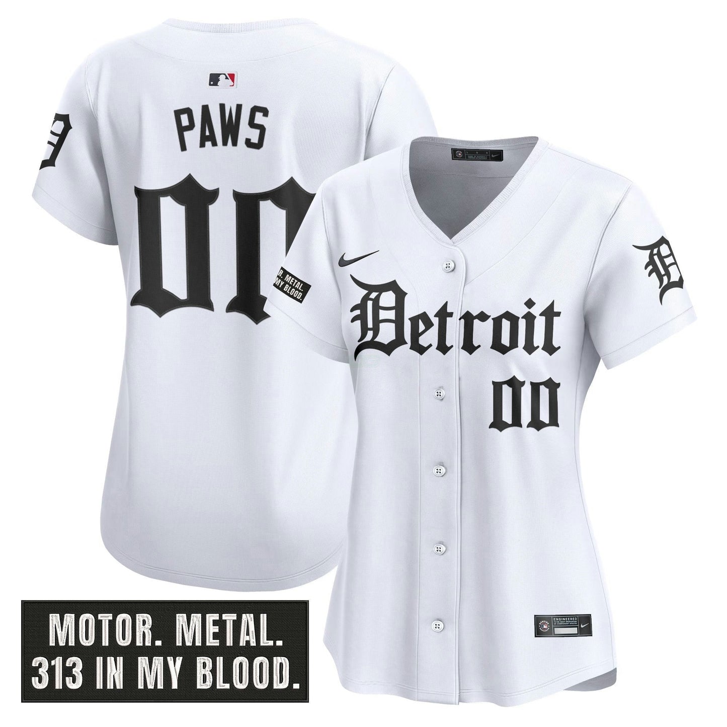 Camisa MLB Women’s Detroit ‘Motor Gothic Edition’ Vapor Premier Limited Jersey