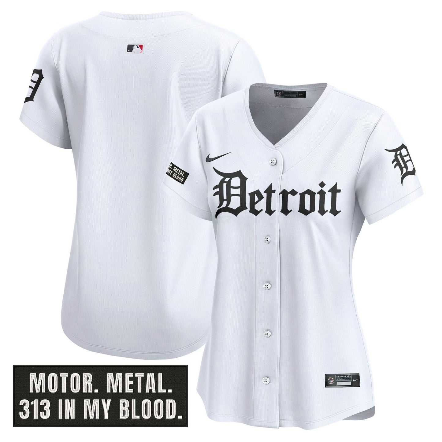 Camisa MLB Women’s Detroit ‘Motor Gothic Edition’ Vapor Premier Limited Jersey