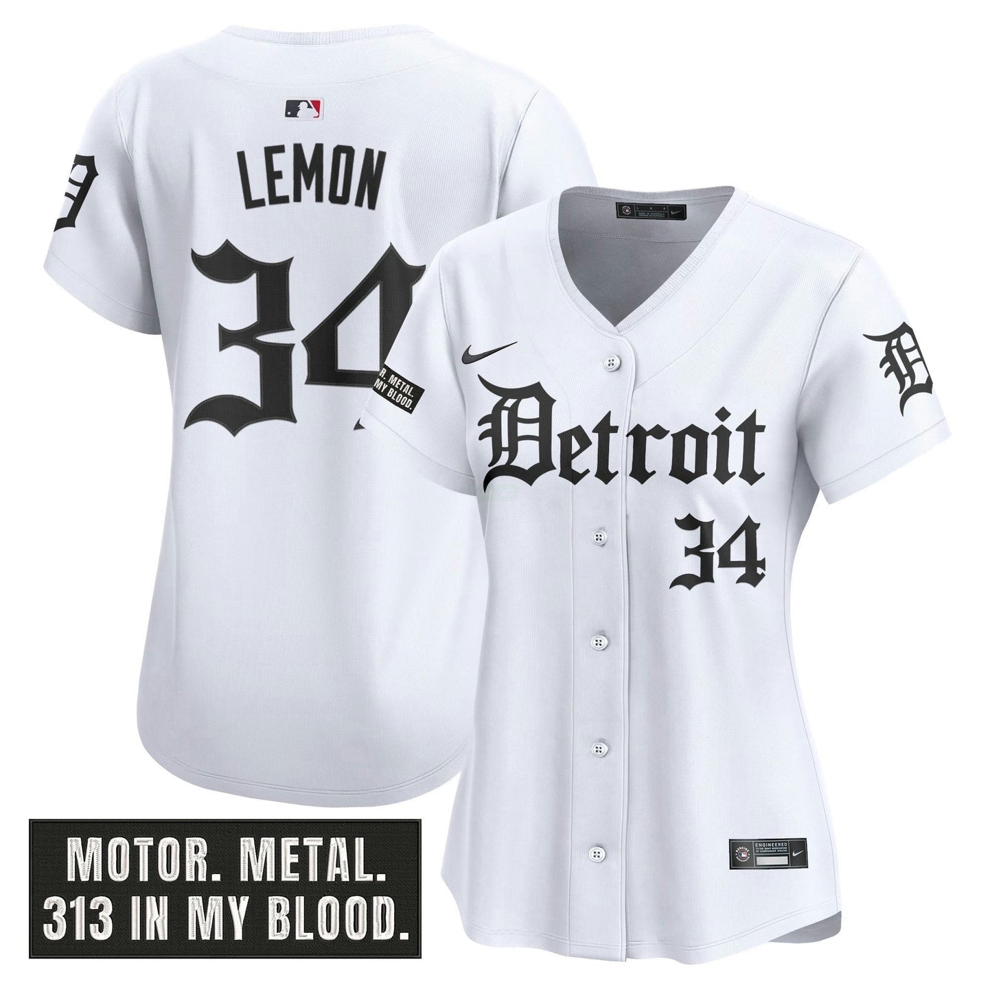 Camisa MLB Women’s Detroit ‘Motor Gothic Edition’ Vapor Premier Limited Jersey