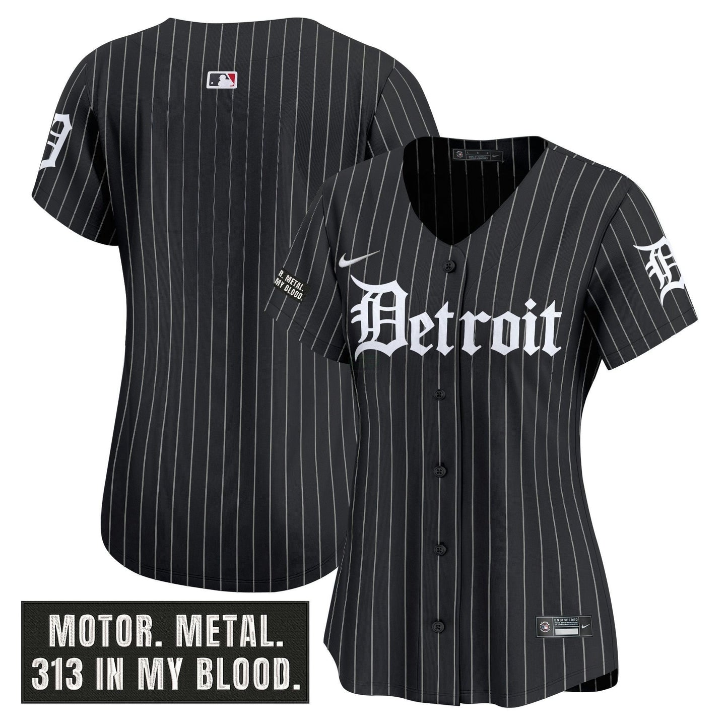 Camisa MLB Women’s Detroit ‘Motor Gothic Edition’ Vapor Premier Limited Jersey