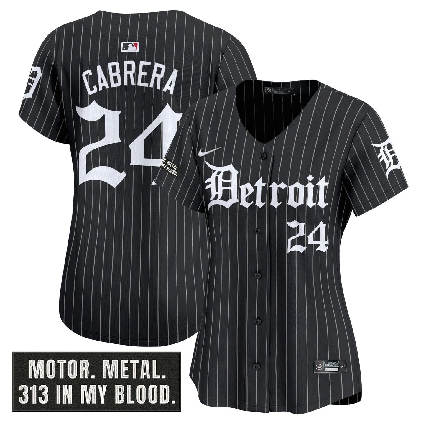 Camisa MLB Women’s Detroit ‘Motor Gothic Edition’ Vapor Premier Limited Jersey