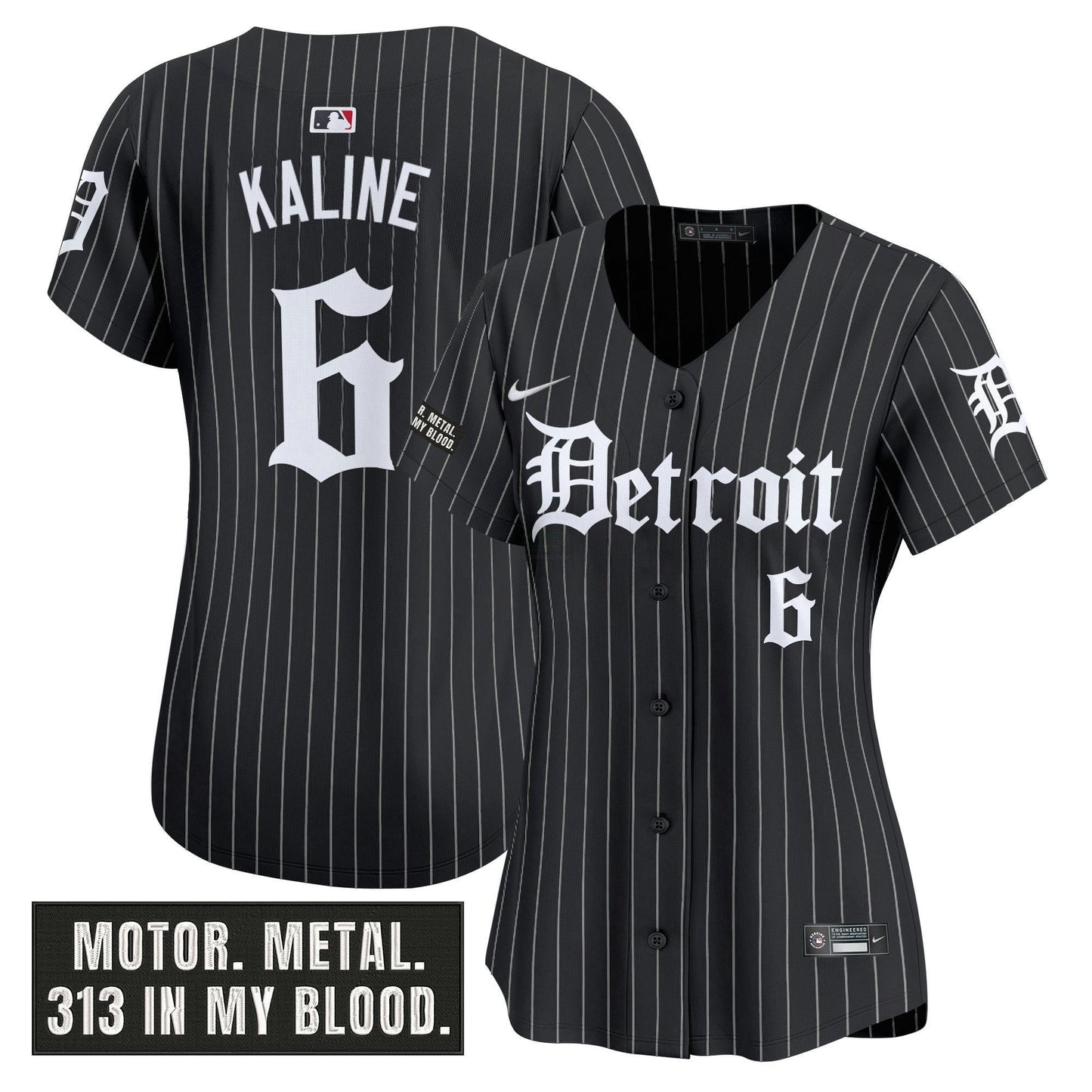 Camisa MLB Women’s Detroit ‘Motor Gothic Edition’ Vapor Premier Limited Jersey