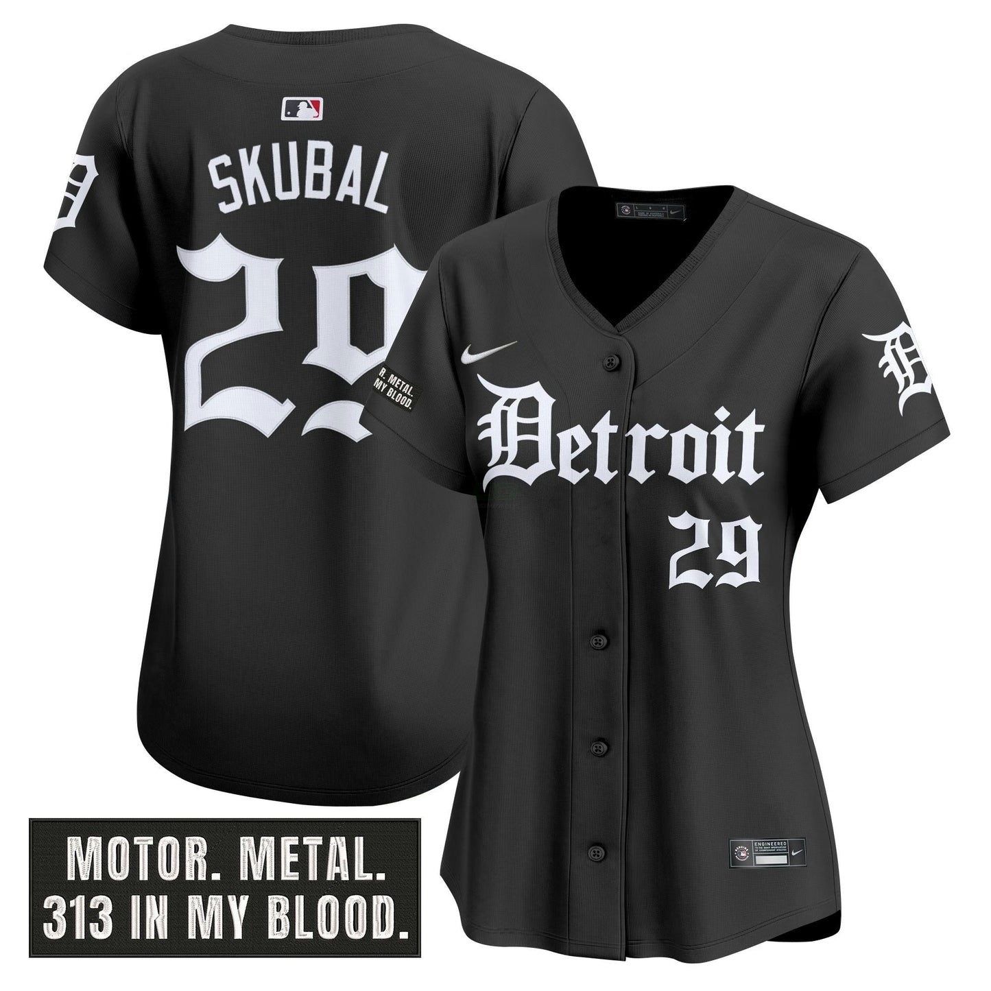 Camisa MLB Women’s Detroit ‘Motor Gothic Edition’ Vapor Premier Limited Jersey