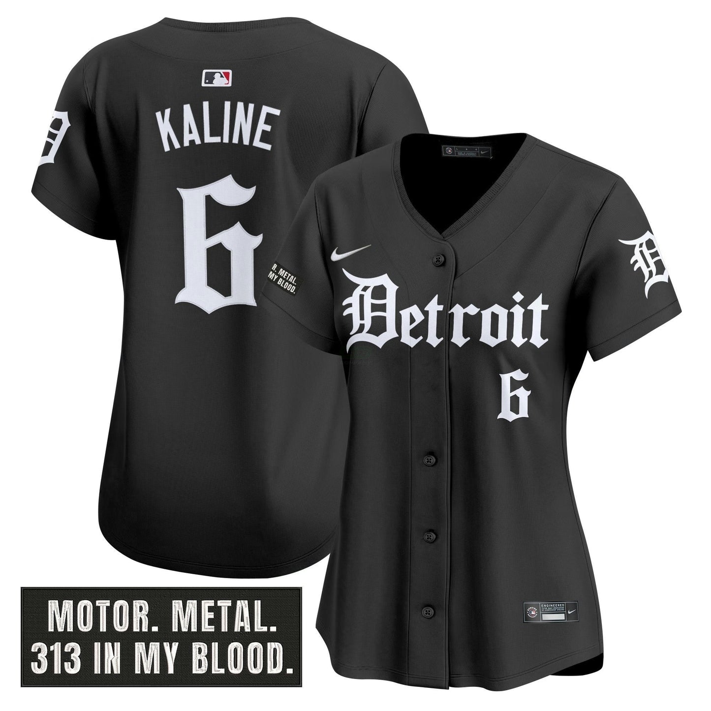 Camisa MLB Women’s Detroit ‘Motor Gothic Edition’ Vapor Premier Limited Jersey