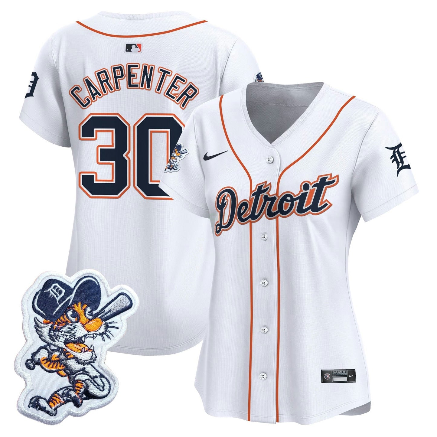 Camisa MLB Women’s Detroit Paws Patch Vapor Premier Limited Jersey