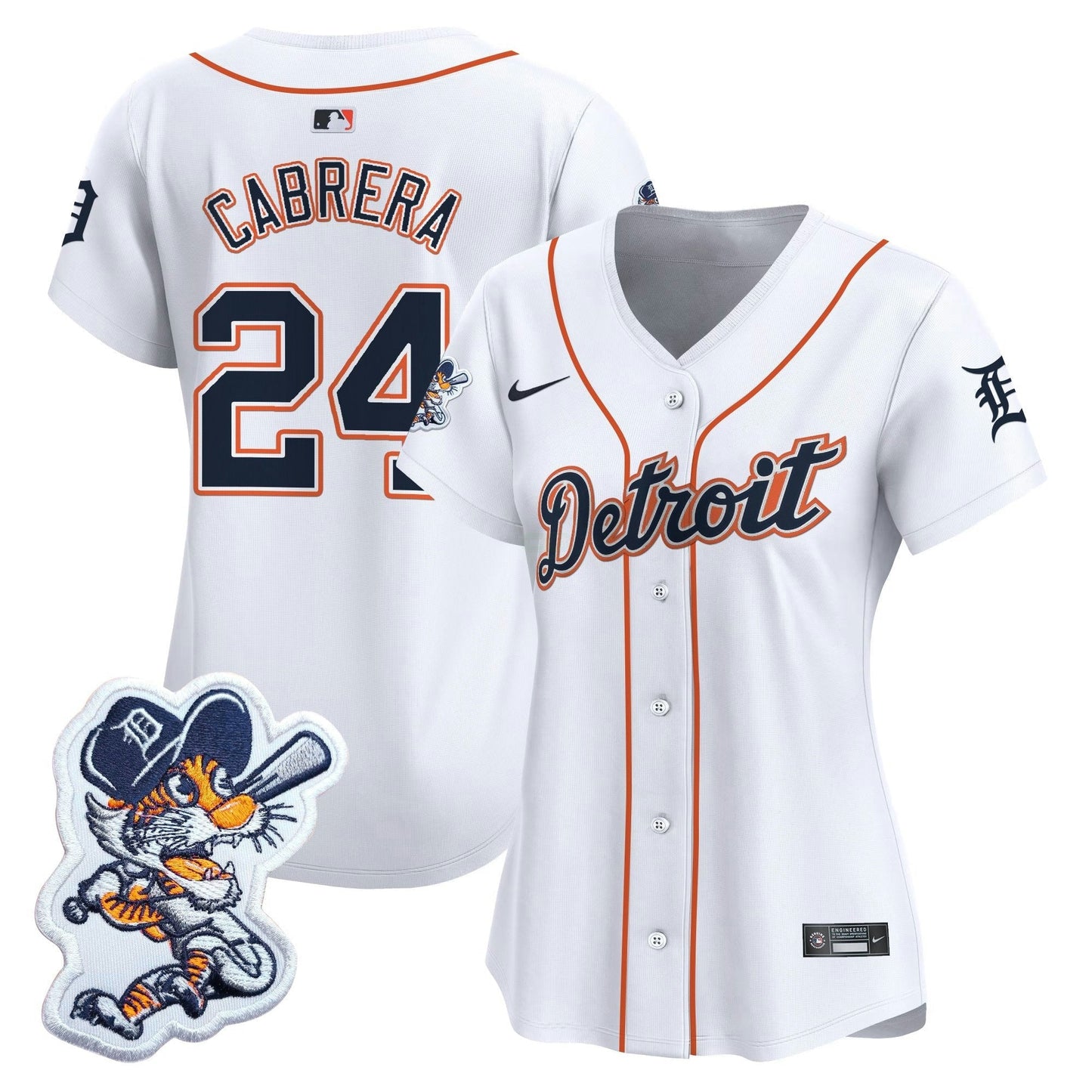 Camisa MLB Women’s Detroit Paws Patch Vapor Premier Limited Jersey