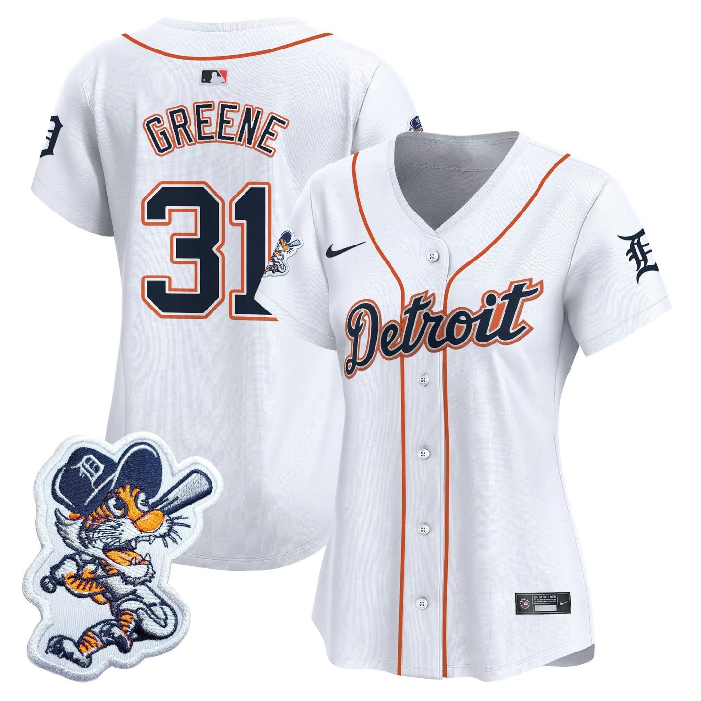 Camisa MLB Women’s Detroit Paws Patch Vapor Premier Limited Jersey