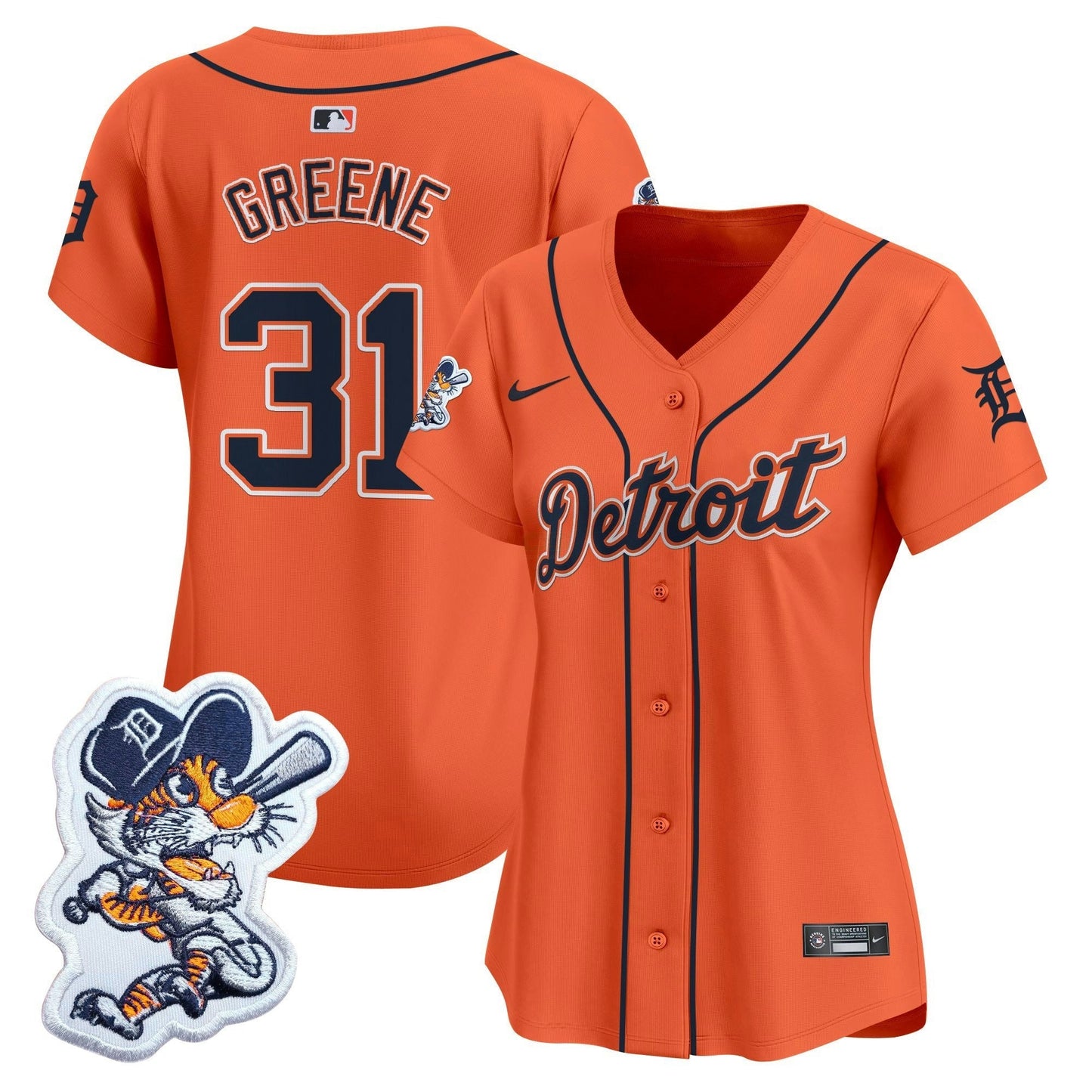 Camisa MLB Women’s Detroit Paws Patch Vapor Premier Limited Jersey