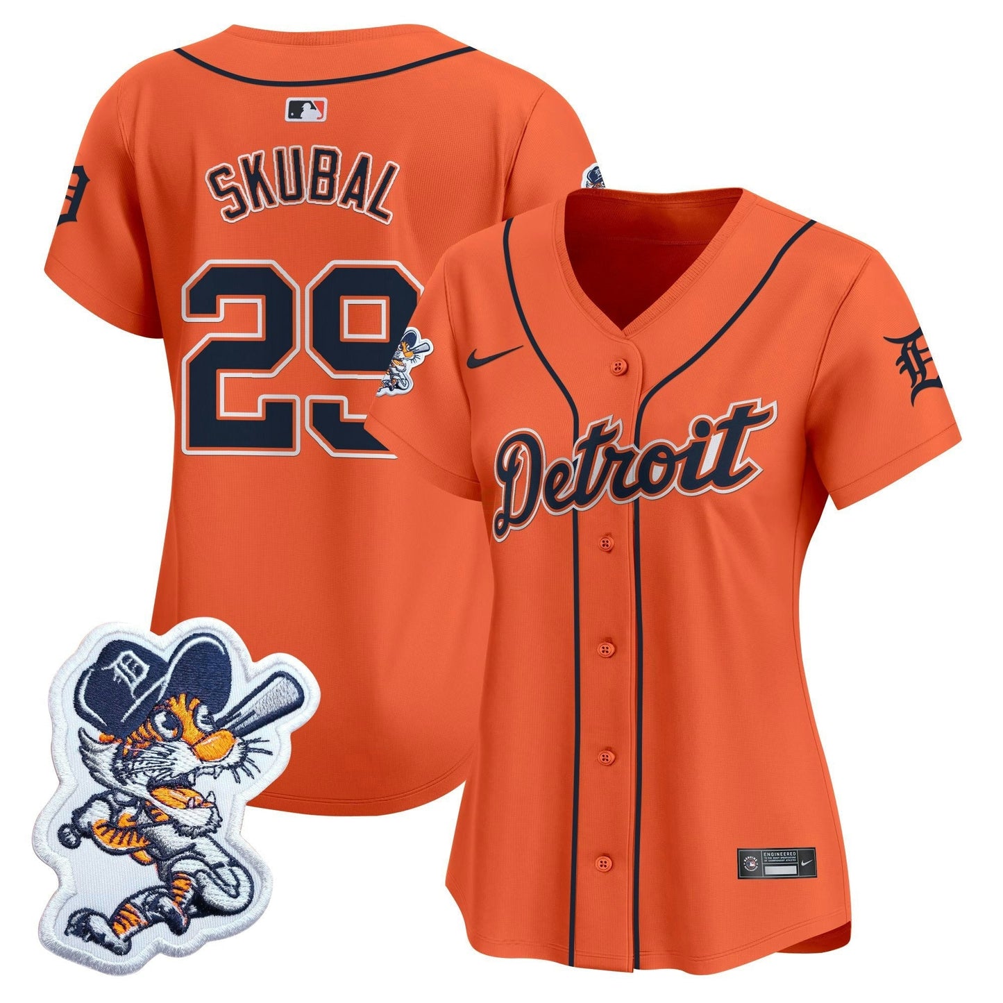 Camisa MLB Women’s Detroit Paws Patch Vapor Premier Limited Jersey