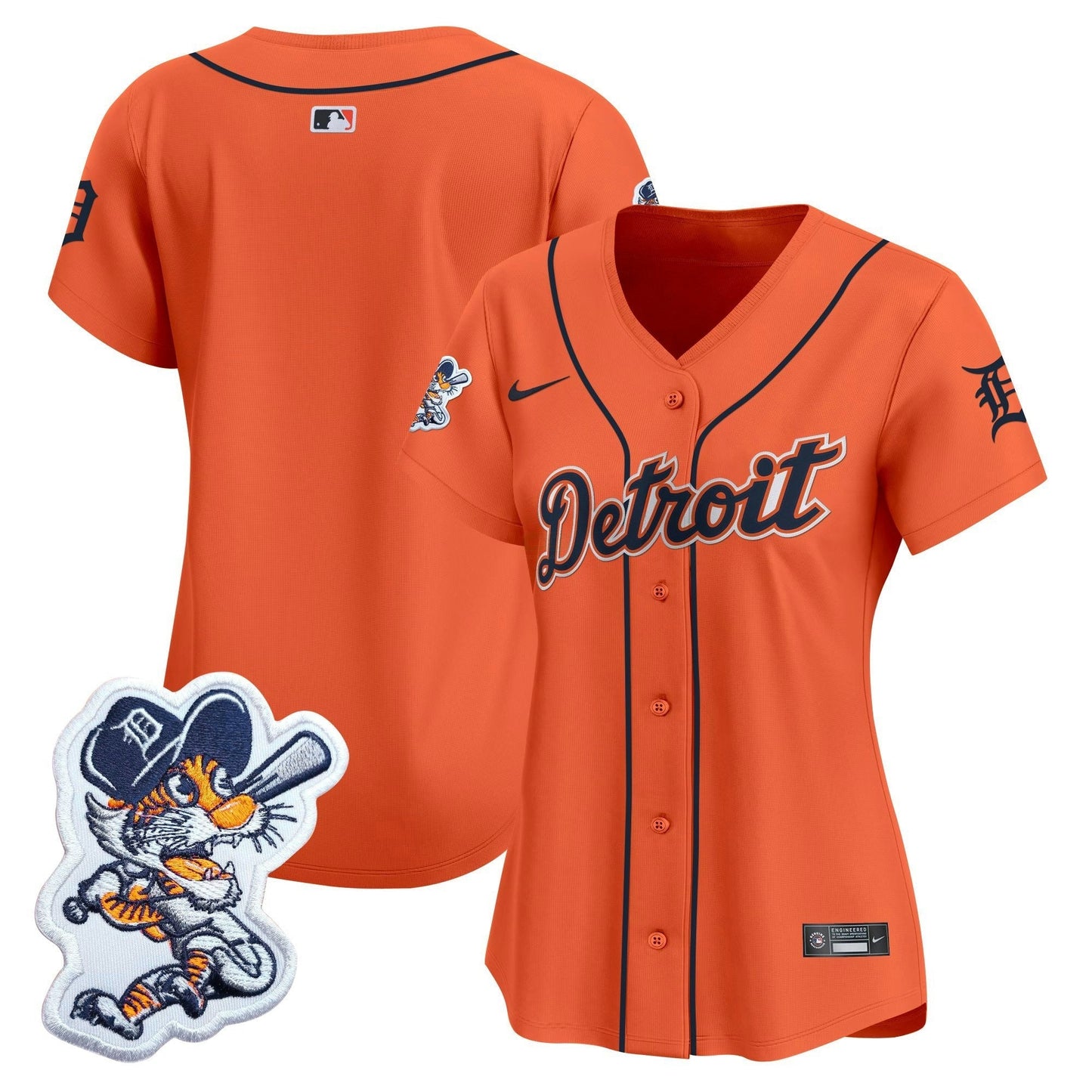 Camisa MLB Women’s Detroit Paws Patch Vapor Premier Limited Jersey