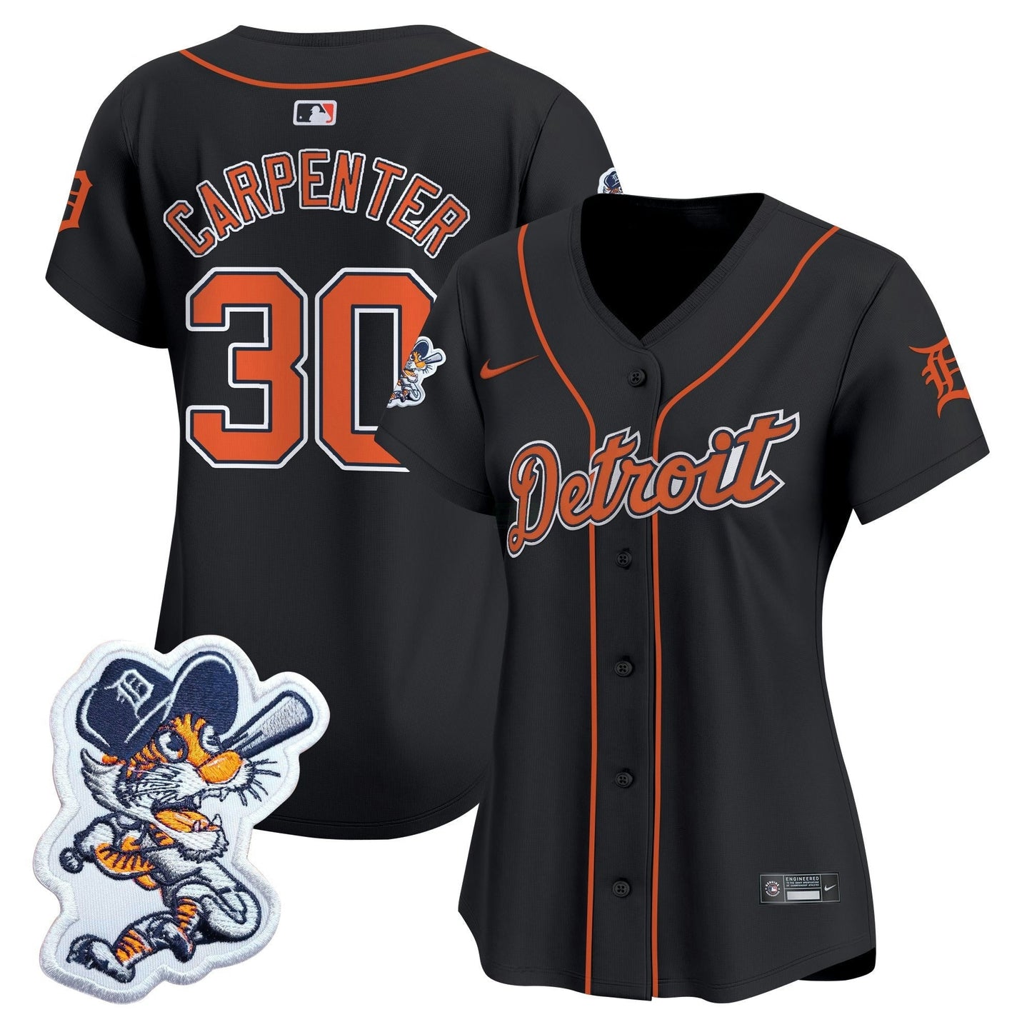 Camisa MLB Women’s Detroit Paws Patch Vapor Premier Limited Jersey