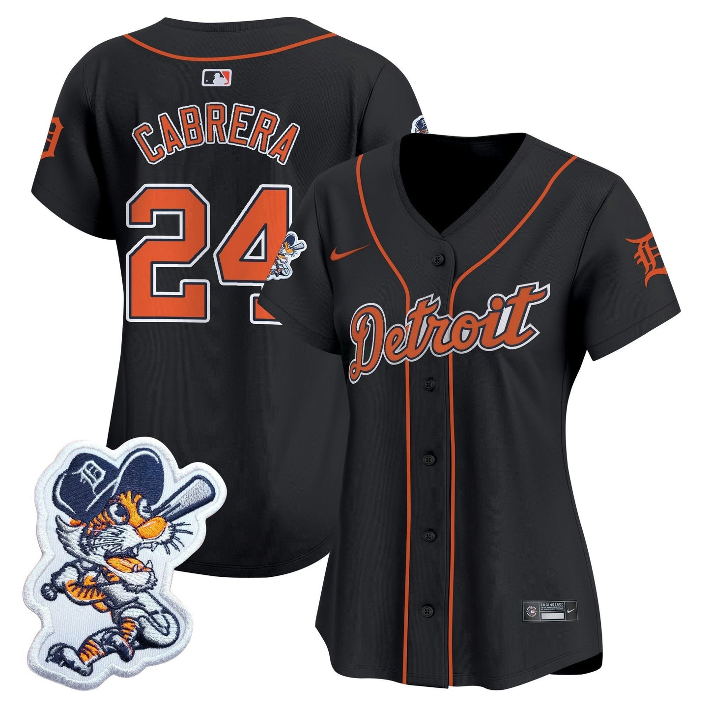Camisa MLB Women’s Detroit Paws Patch Vapor Premier Limited Jersey