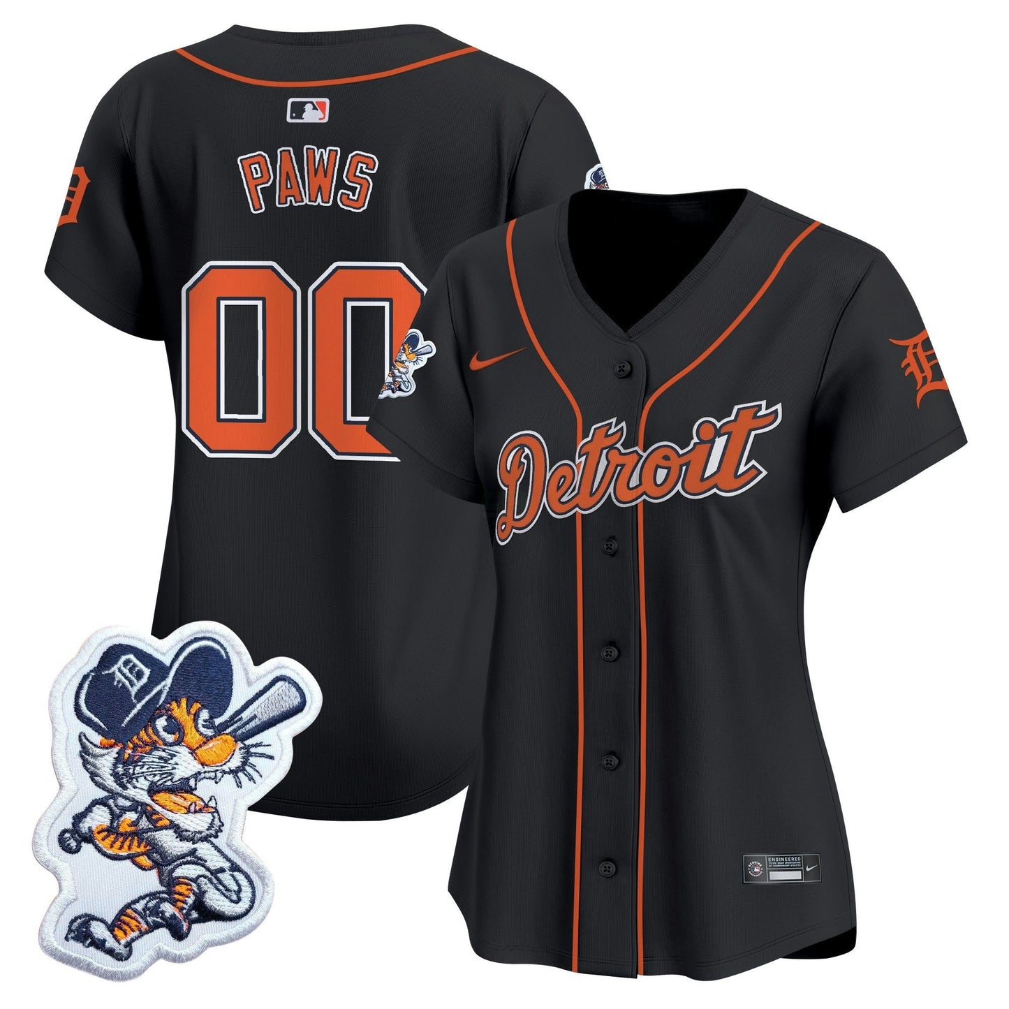 Camisa MLB Women’s Detroit Paws Patch Vapor Premier Limited Jersey