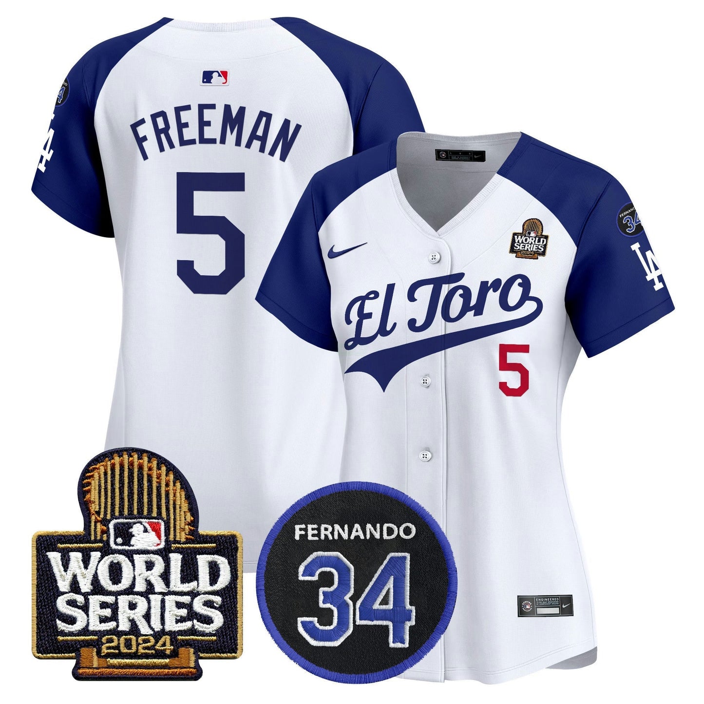 Camisa MLB Women’s El Toro 2024 World Series Patch Vapor Premier Limited Jersey