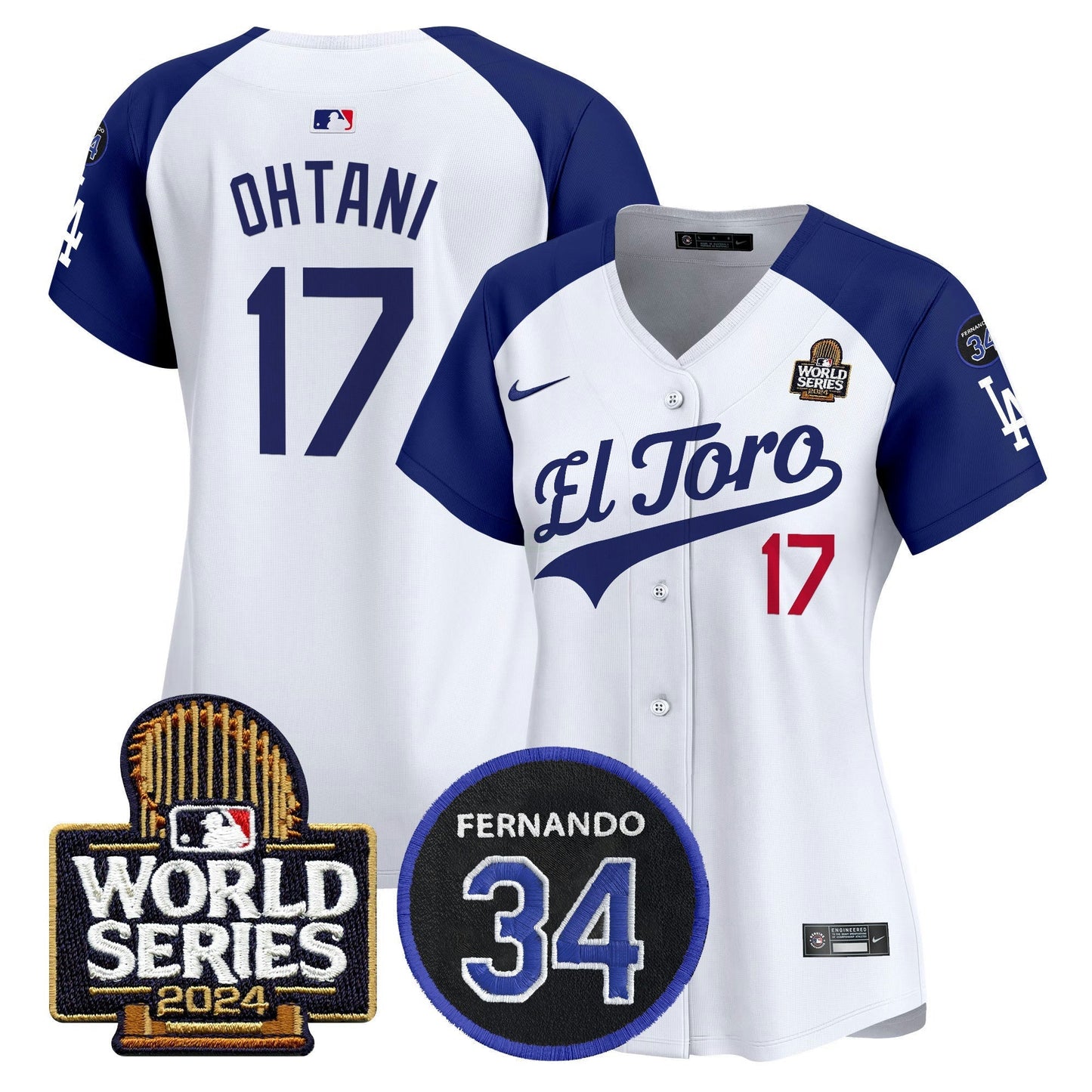 Camisa MLB Women’s El Toro 2024 World Series Patch Vapor Premier Limited Jersey
