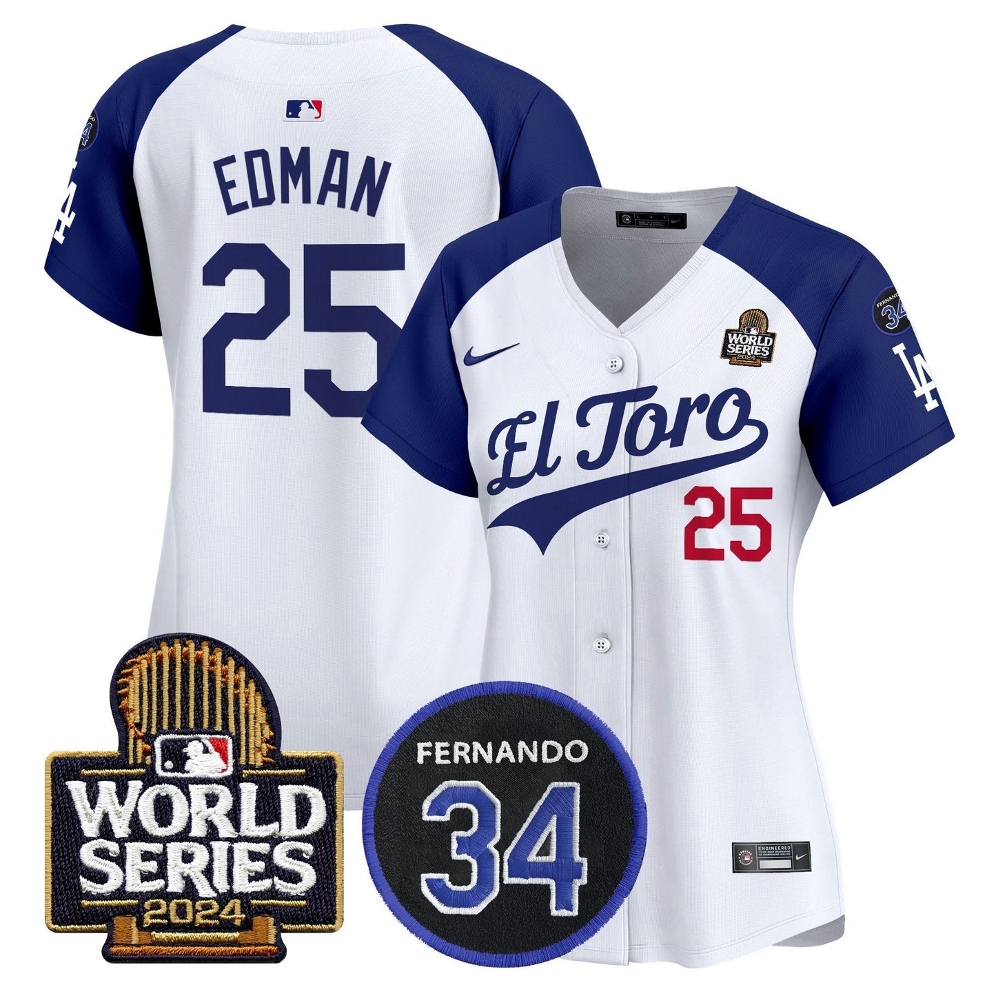 Camisa MLB Women’s El Toro 2024 World Series Patch Vapor Premier Limited Jersey