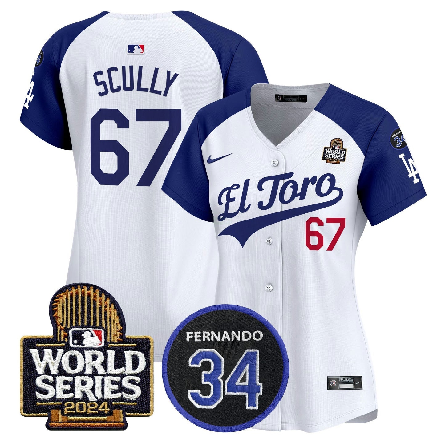 Camisa MLB Women’s El Toro 2024 World Series Patch Vapor Premier Limited Jersey