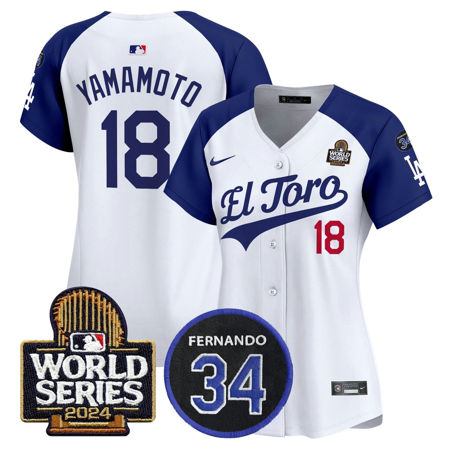 Camisa MLB Women’s El Toro 2024 World Series Patch Vapor Premier Limited Jersey