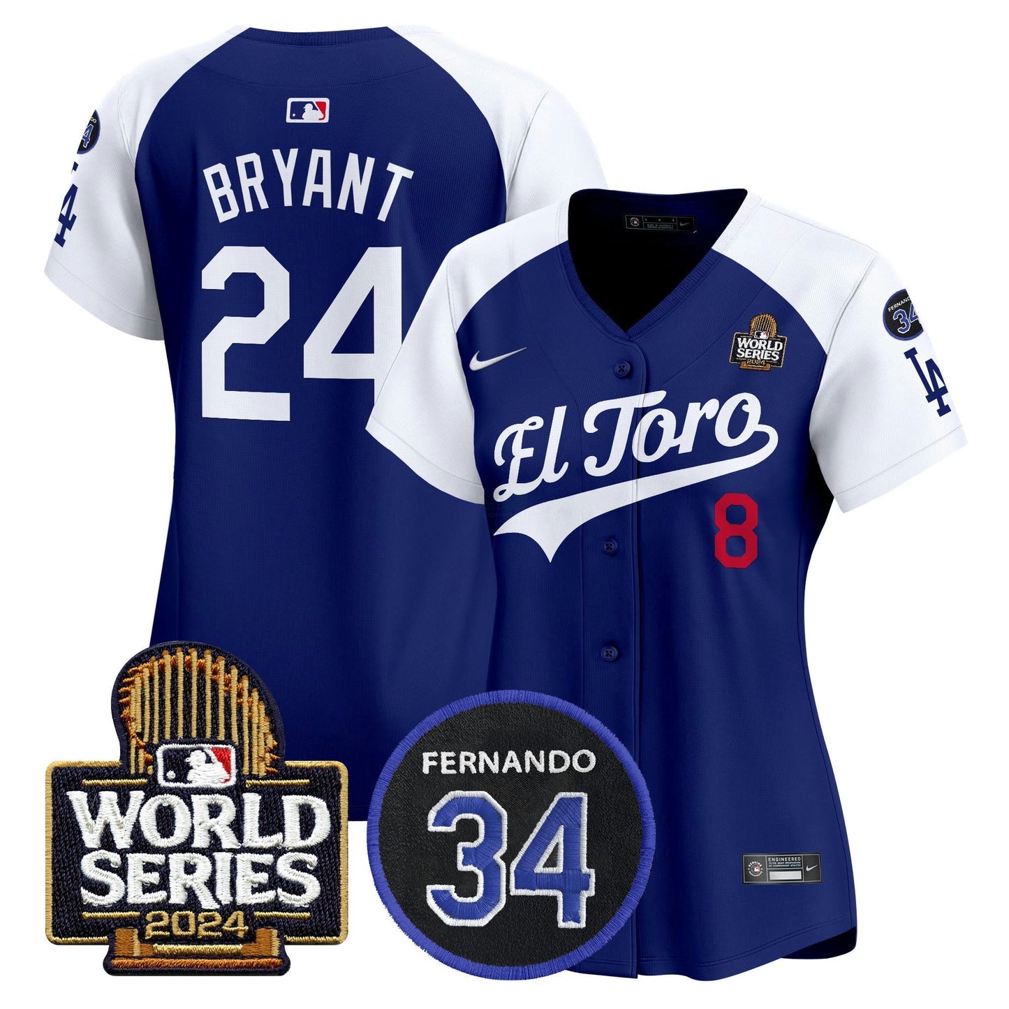 Camisa MLB Women’s El Toro 2024 World Series Patch Vapor Premier Limited Jersey