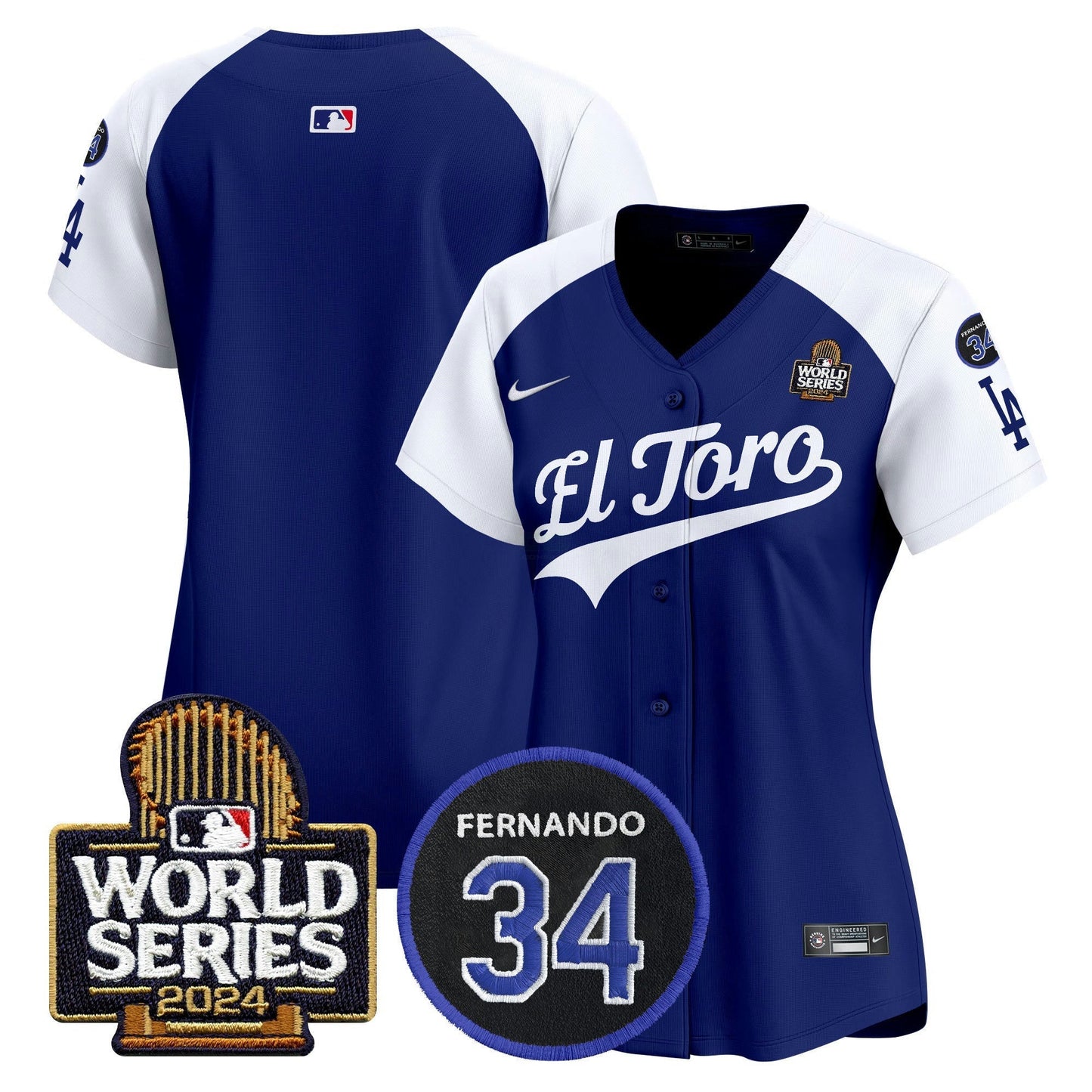 Camisa MLB Women’s El Toro 2024 World Series Patch Vapor Premier Limited Jersey