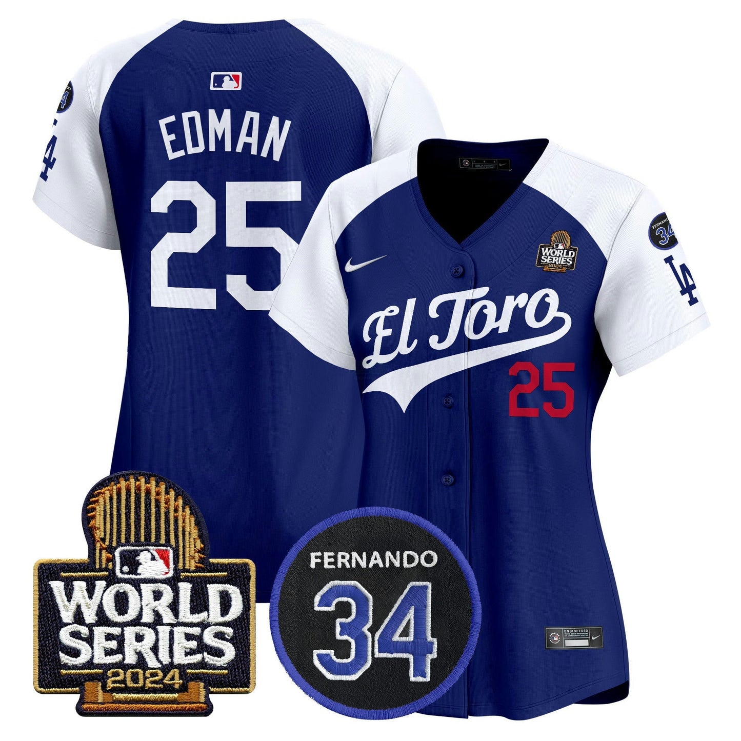 Camisa MLB Women’s El Toro 2024 World Series Patch Vapor Premier Limited Jersey