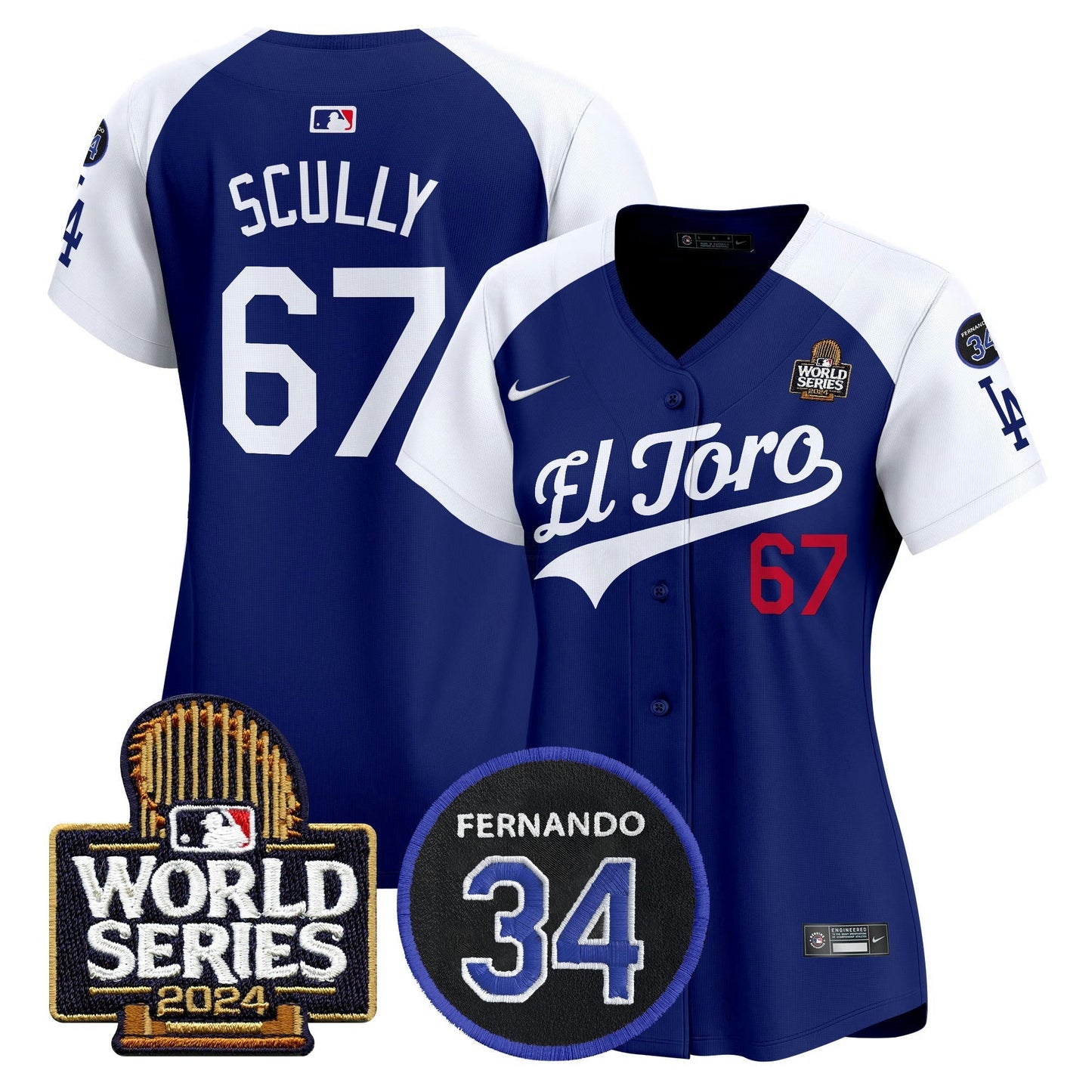 Camisa MLB Women’s El Toro 2024 World Series Patch Vapor Premier Limited Jersey