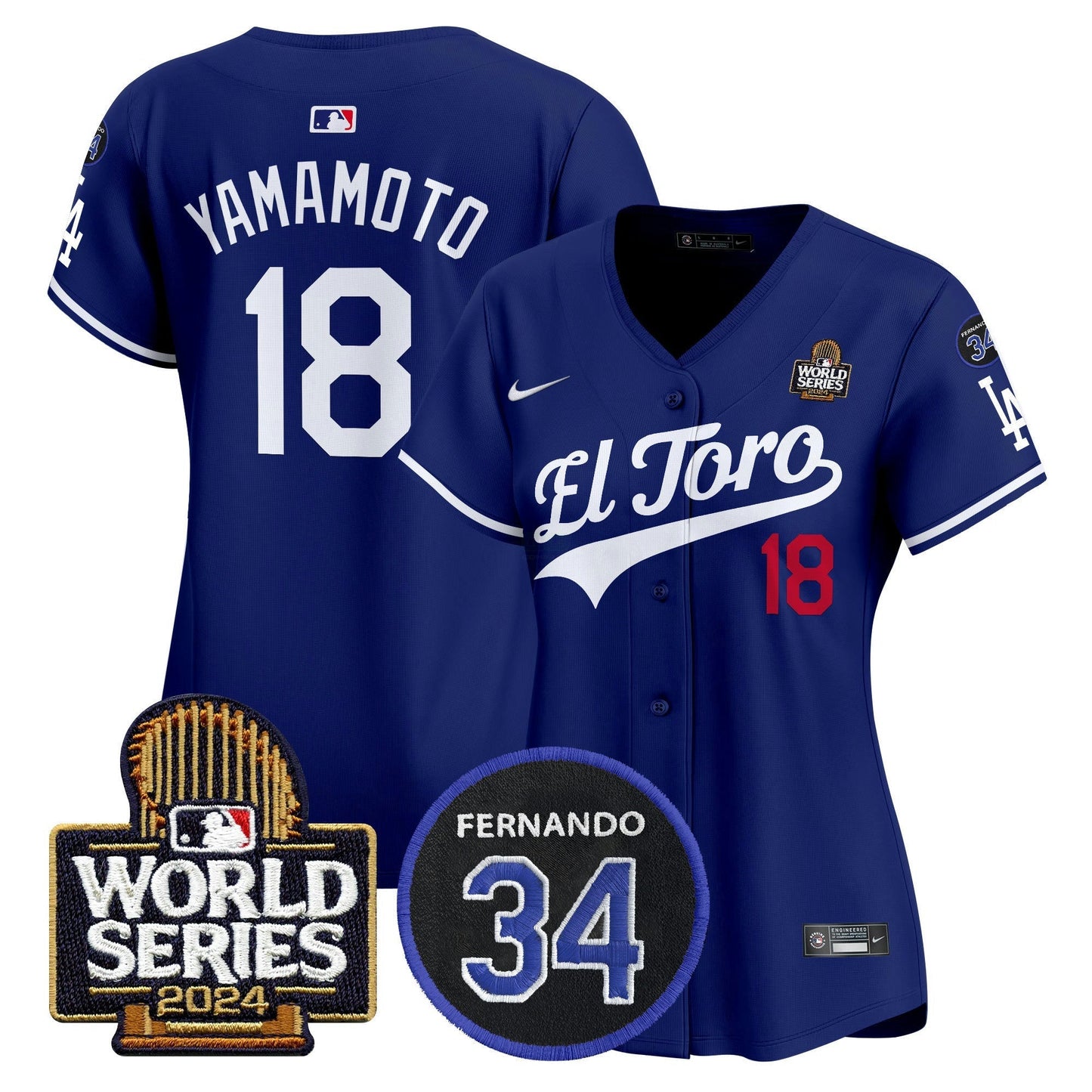 Camisa MLB Women’s El Toro 2024 World Series Patch Vapor Premier Limited Jersey