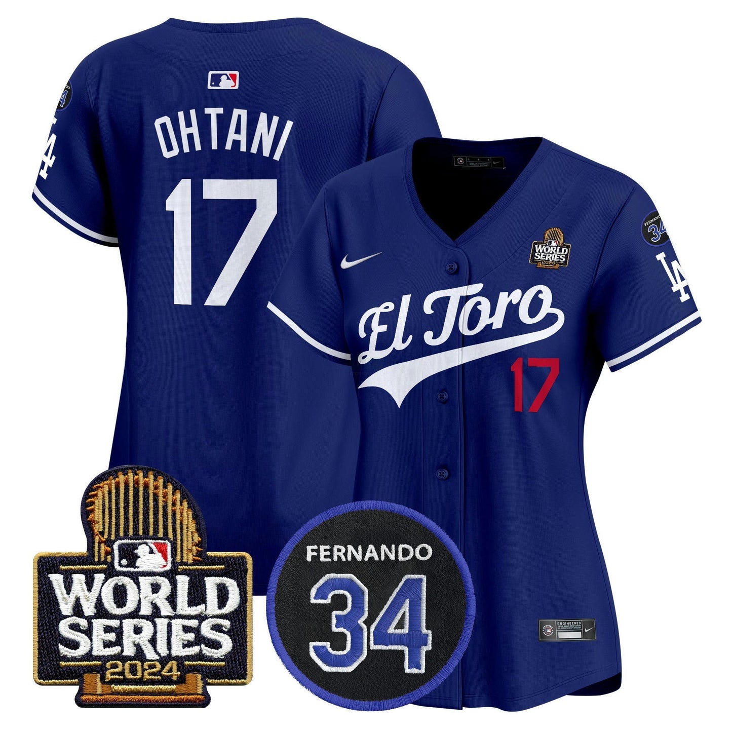Camisa MLB Women’s El Toro 2024 World Series Patch Vapor Premier Limited Jersey