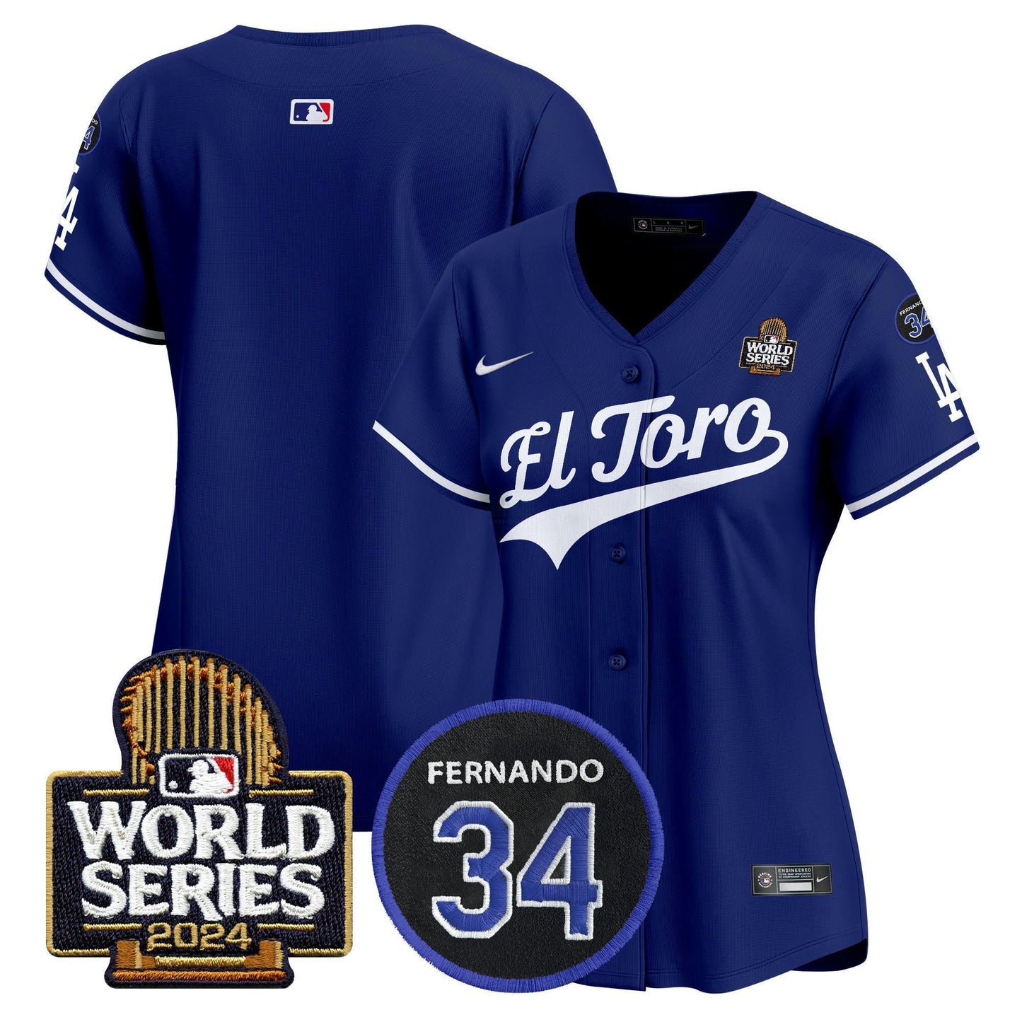 Camisa MLB Women’s El Toro 2024 World Series Patch Vapor Premier Limited Jersey