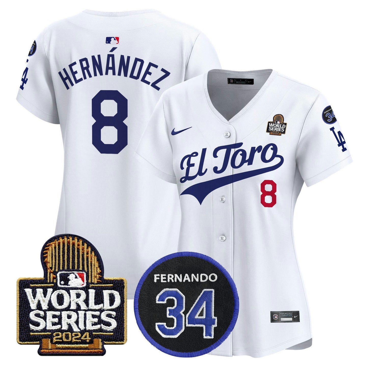 Camisa MLB Women’s El Toro 2024 World Series Patch Vapor Premier Limited Jersey