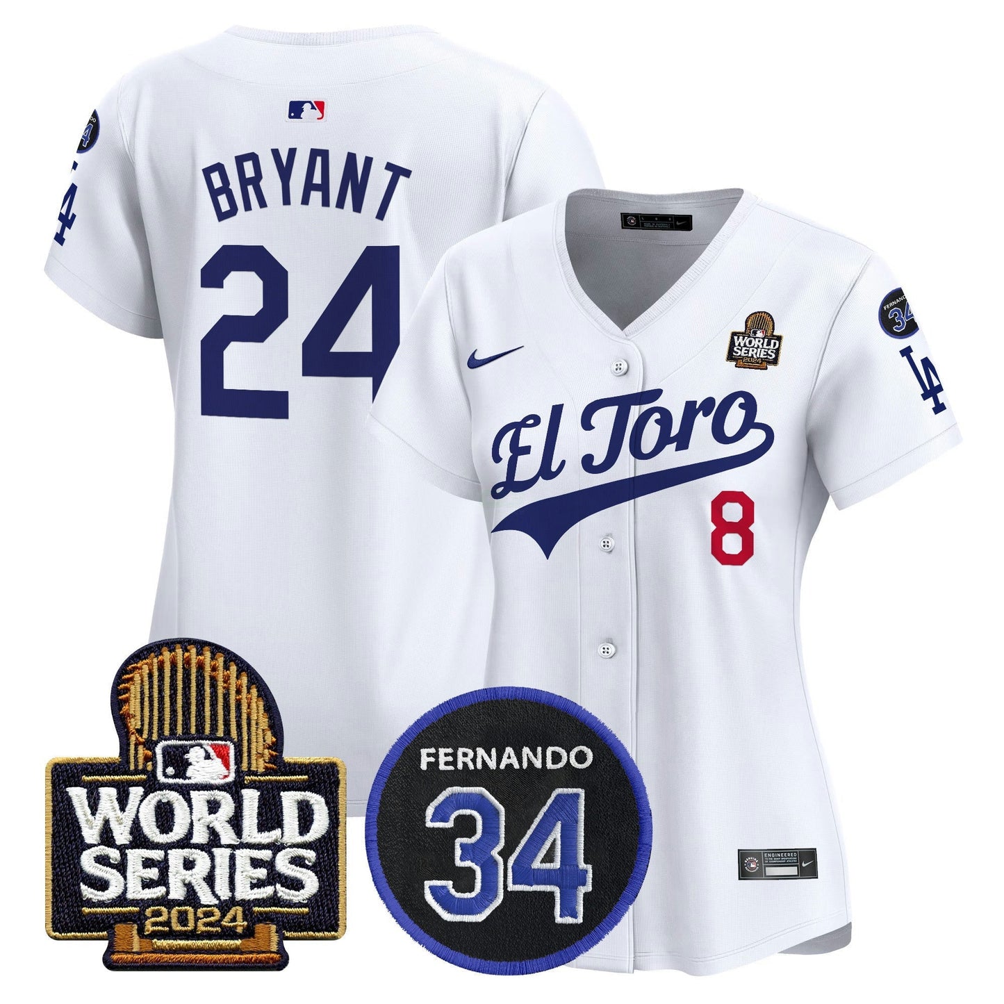 Camisa MLB Women’s El Toro 2024 World Series Patch Vapor Premier Limited Jersey