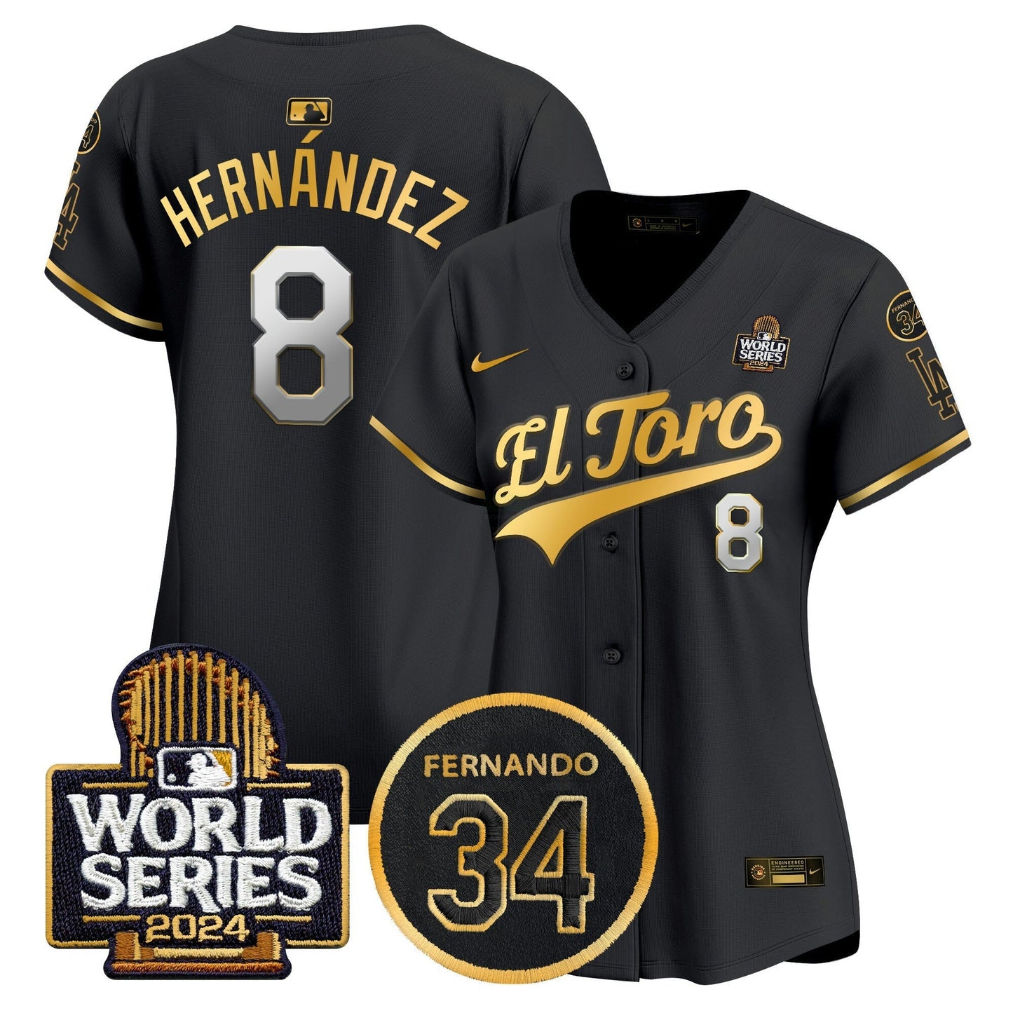 Camisa MLB Women’s El Toro 2024 World Series Patch Vapor Premier Limited Jersey