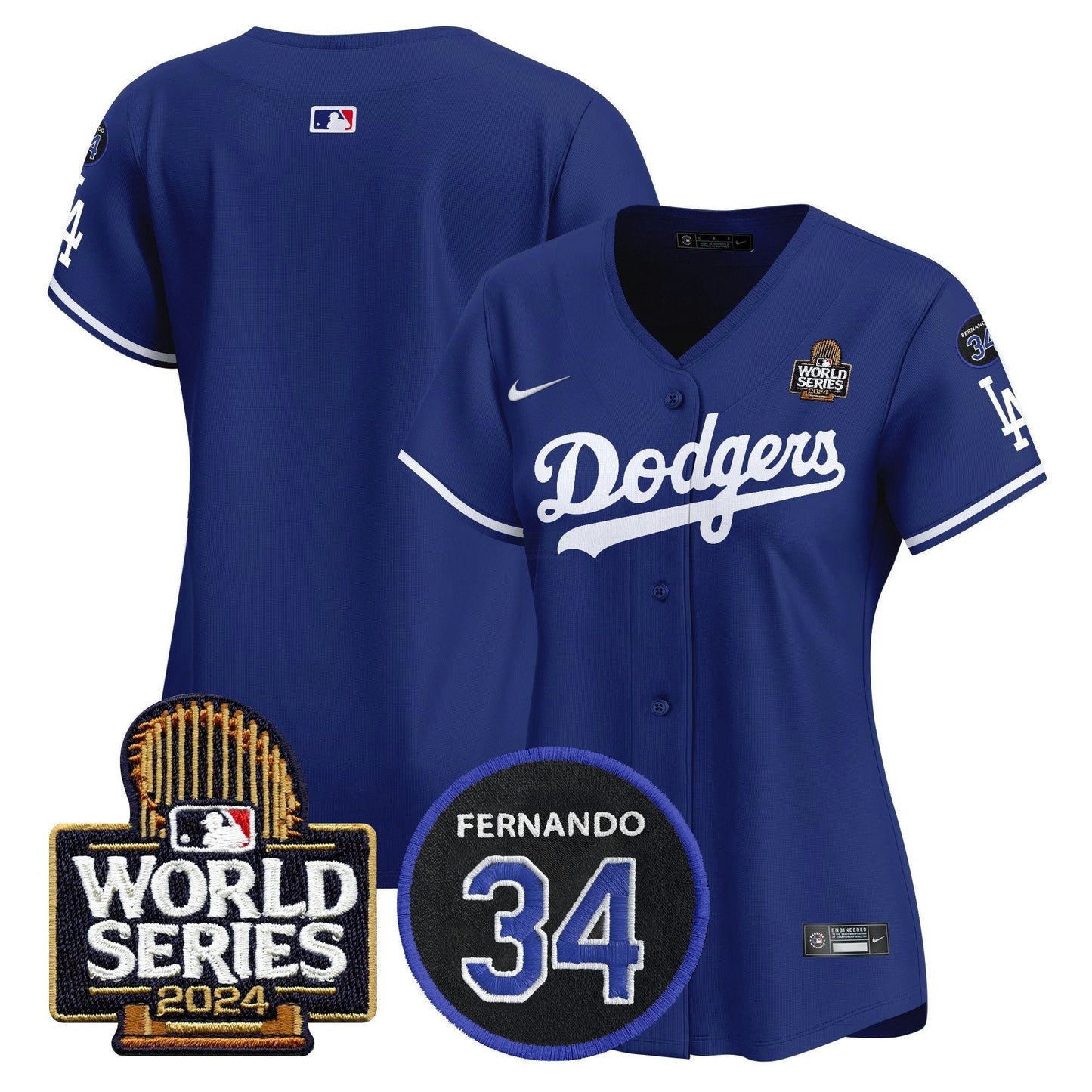 Camisa MLB Women’s Fernando Memorial & 2024 World Series Patch Vapor Premier Limited Jersey V2