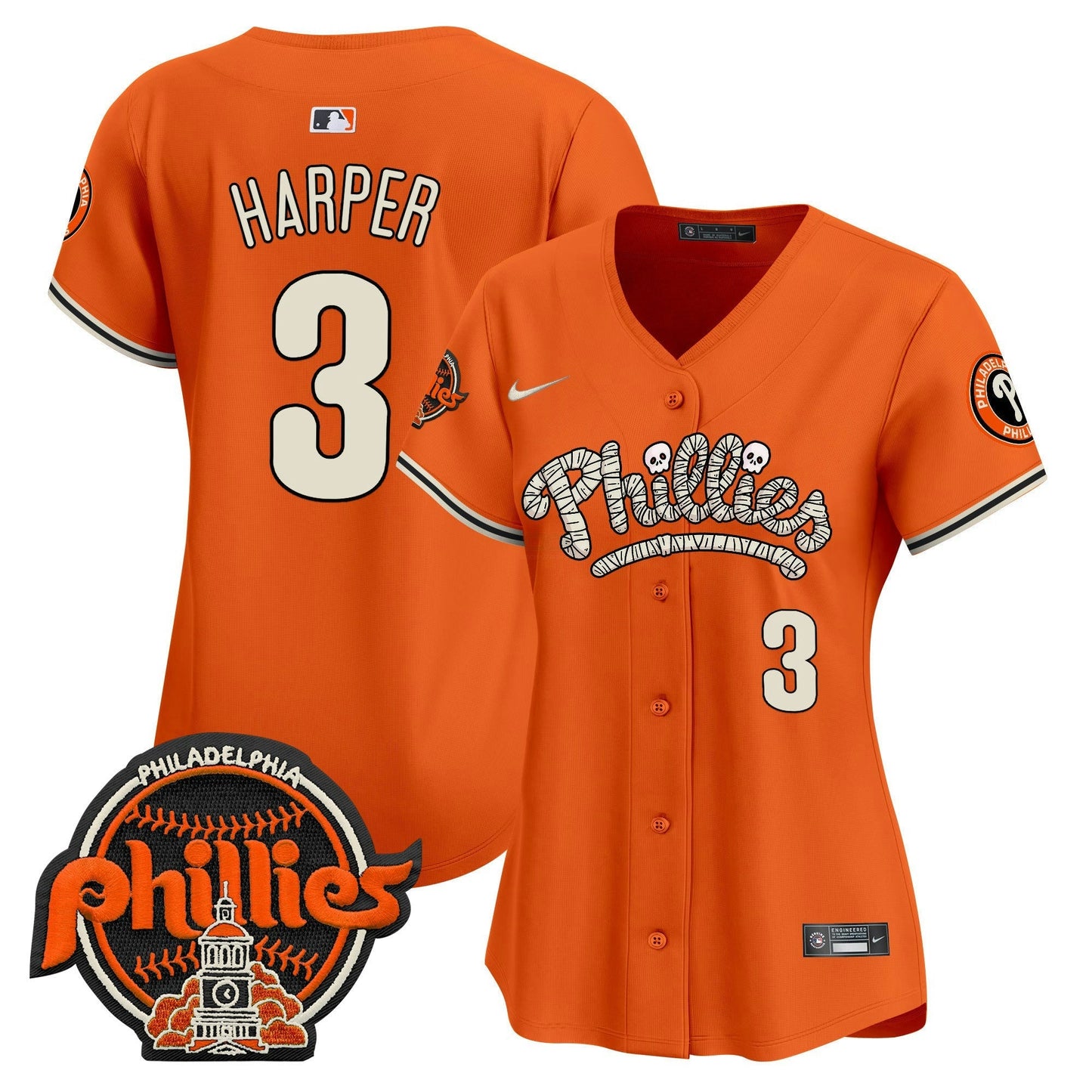 Camisa MLB Philadelphia Phillies Women’s Halloween Vapor Premier Limited Jersey