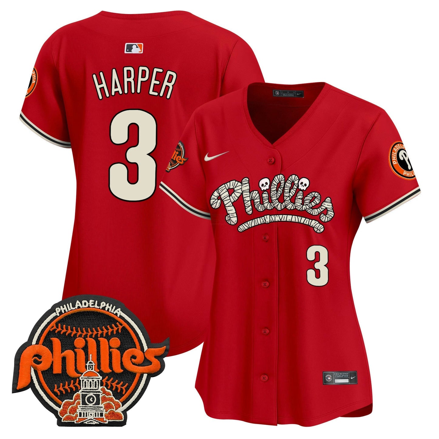 Camisa MLB Philadelphia Phillies Women’s Halloween Vapor Premier Limited Jersey