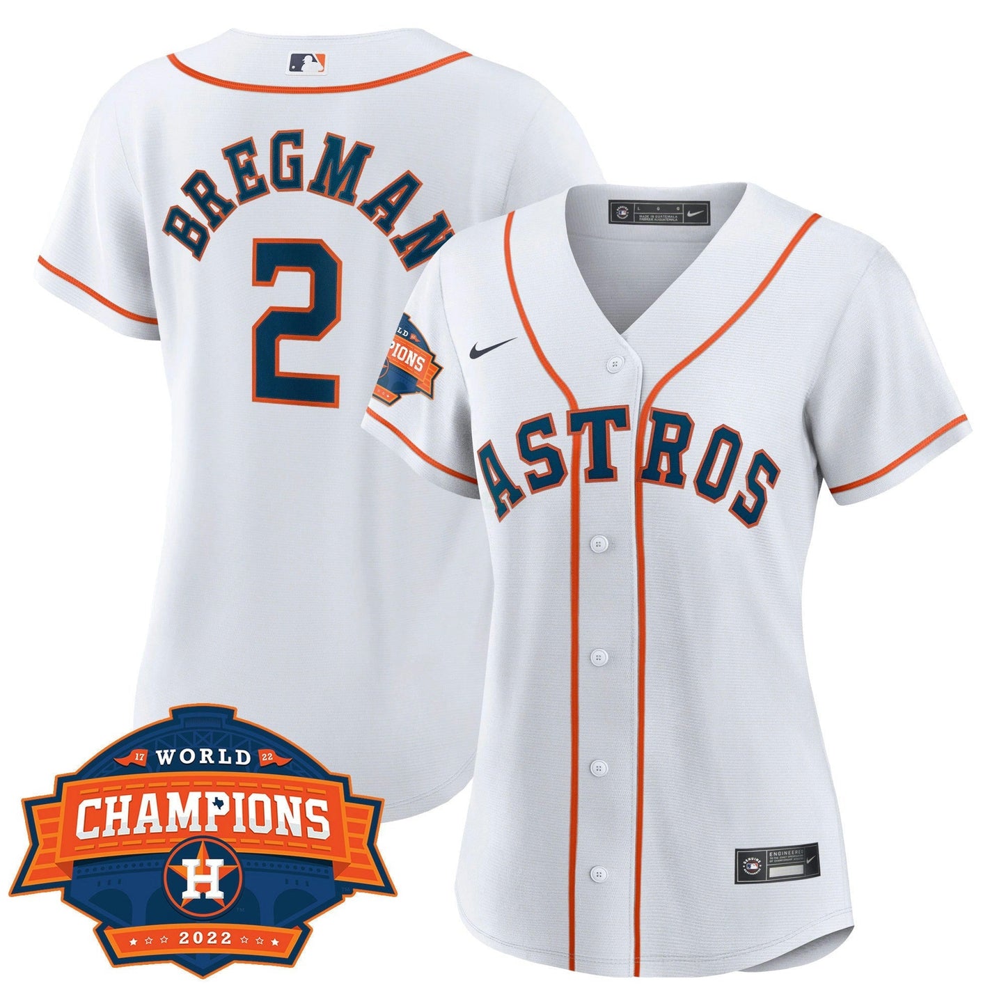 Camisa MLB Women’s Houston 2022 World Series Champions Patch Limited Jersey