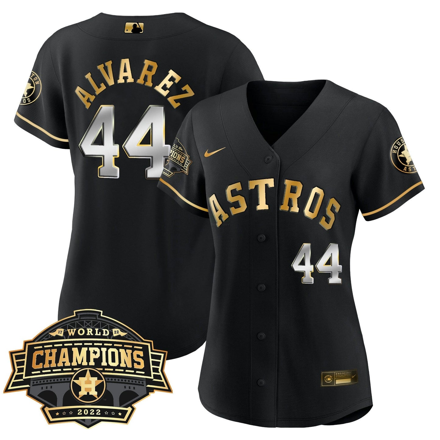 Camisa MLB Women’s Houston 2022 World Series Champions Patch Limited Jersey