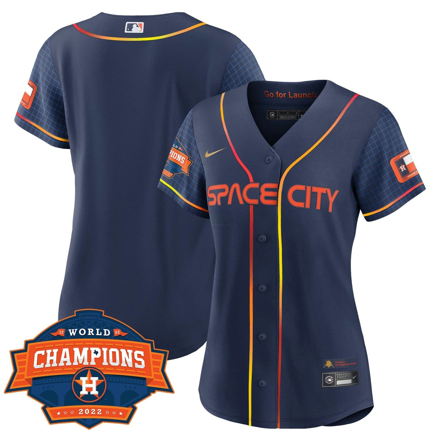 Camisa MLB Women’s Houston 2022 World Series Champions Patch Limited Jersey