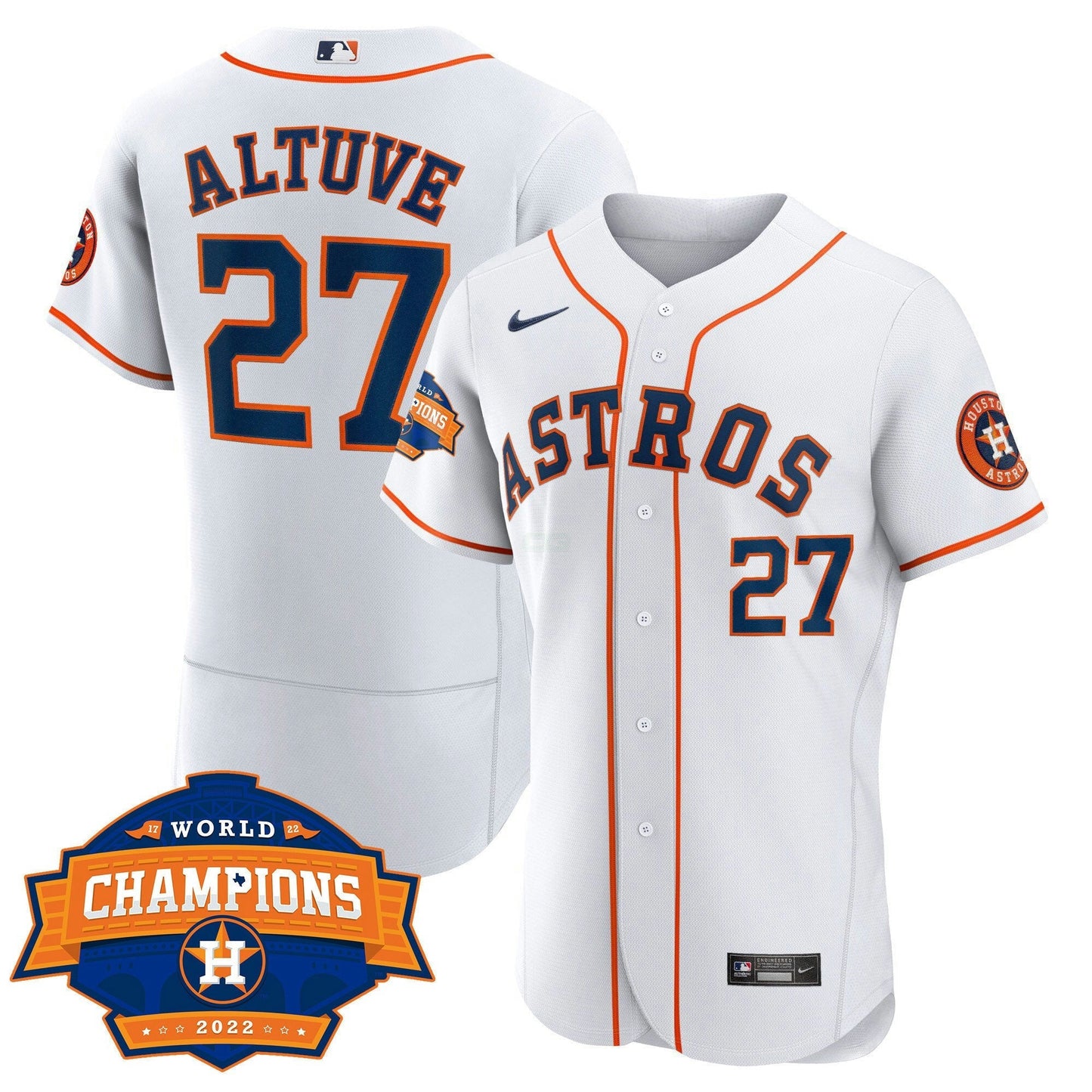 Camisa MLB Women’s Houston 2022 World Series Champions Patch Limited Jersey