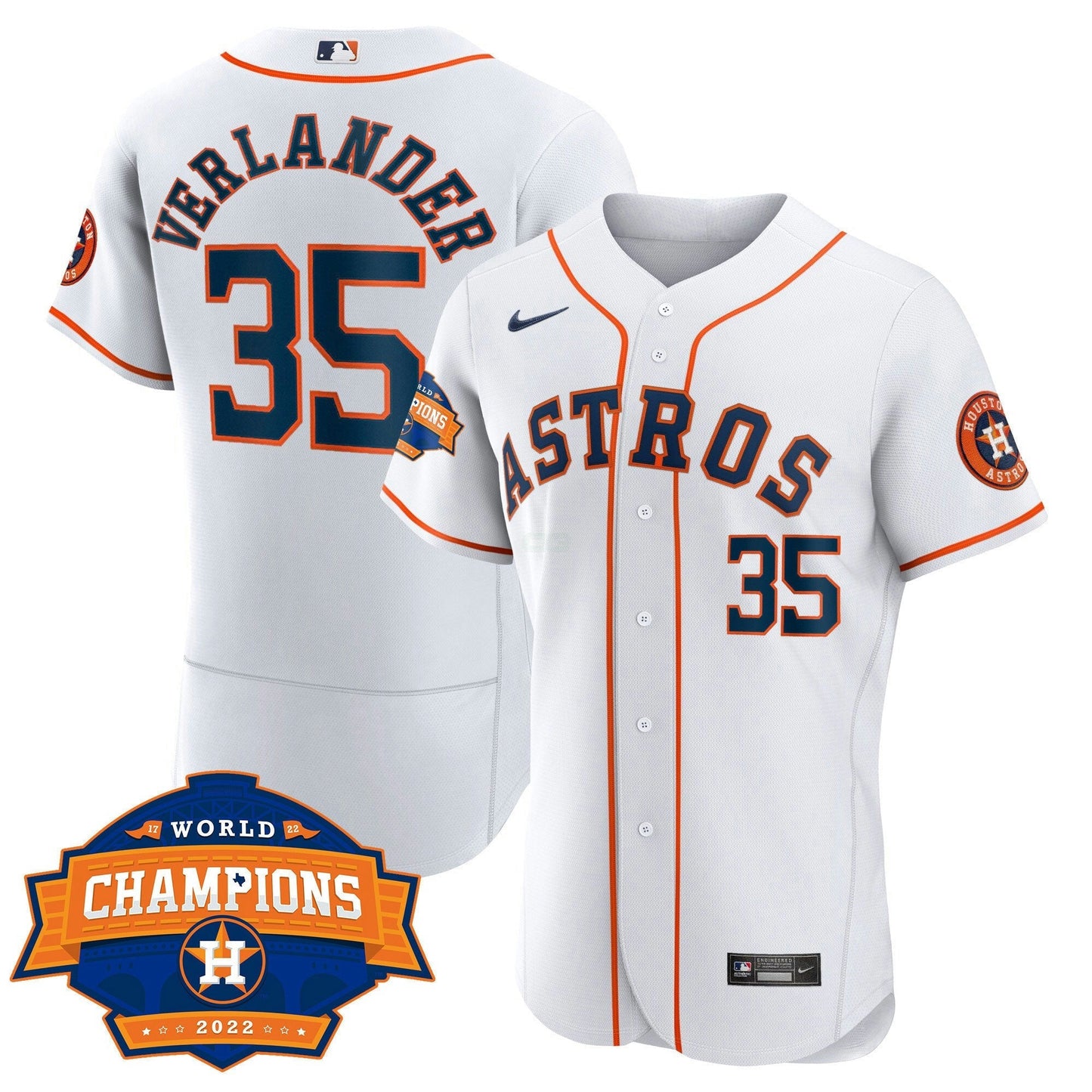 Camisa MLB Women’s Houston 2022 World Series Champions Patch Limited Jersey