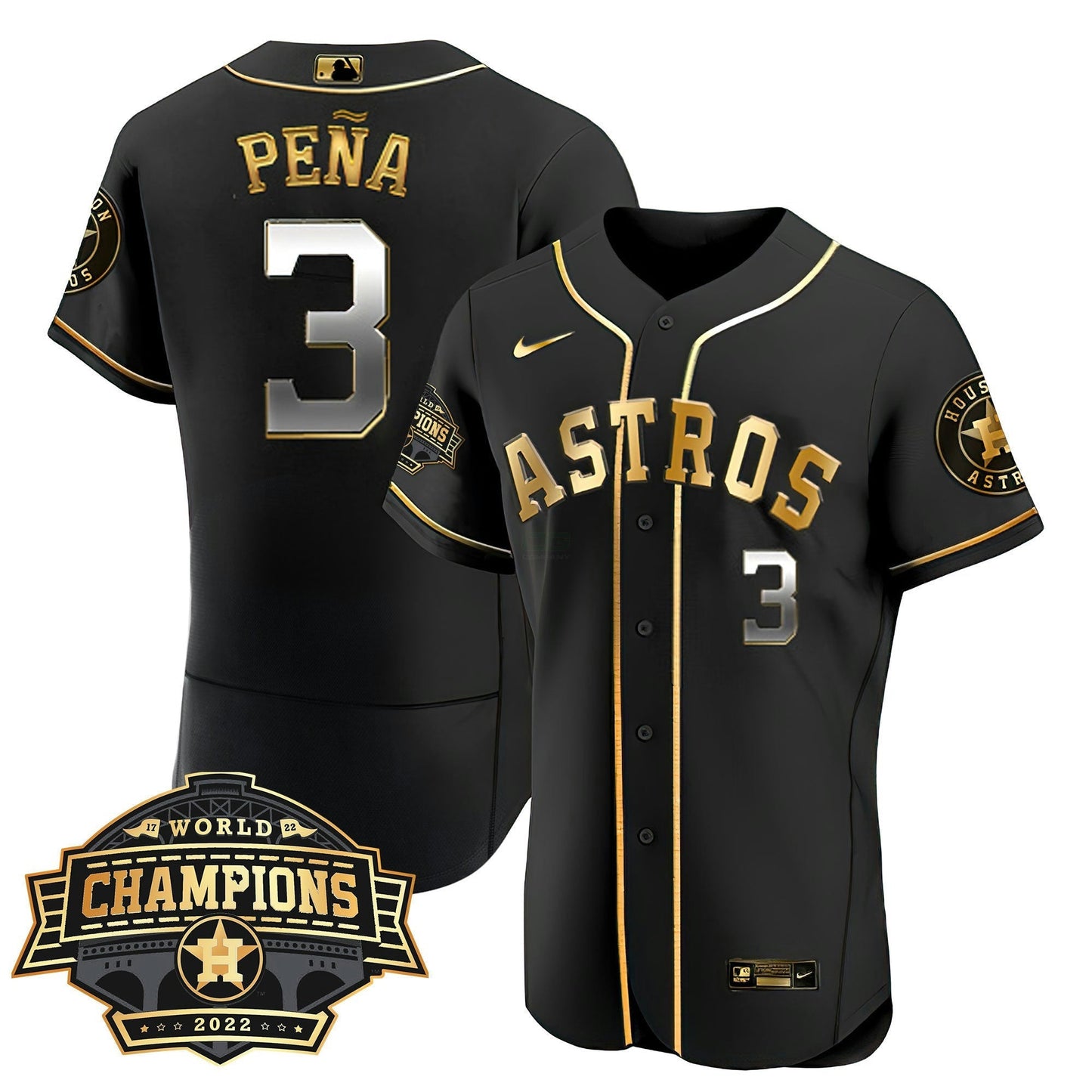 Camisa MLB Women’s Houston 2022 World Series Champions Patch Limited Jersey
