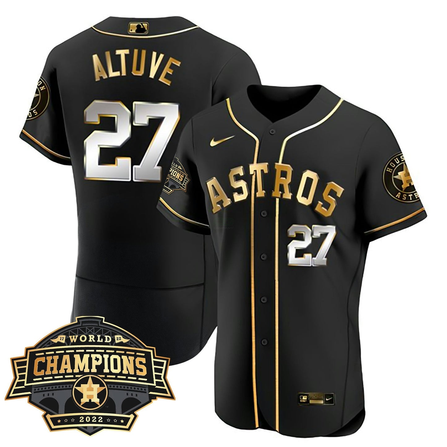 Camisa MLB Women’s Houston 2022 World Series Champions Patch Limited Jersey