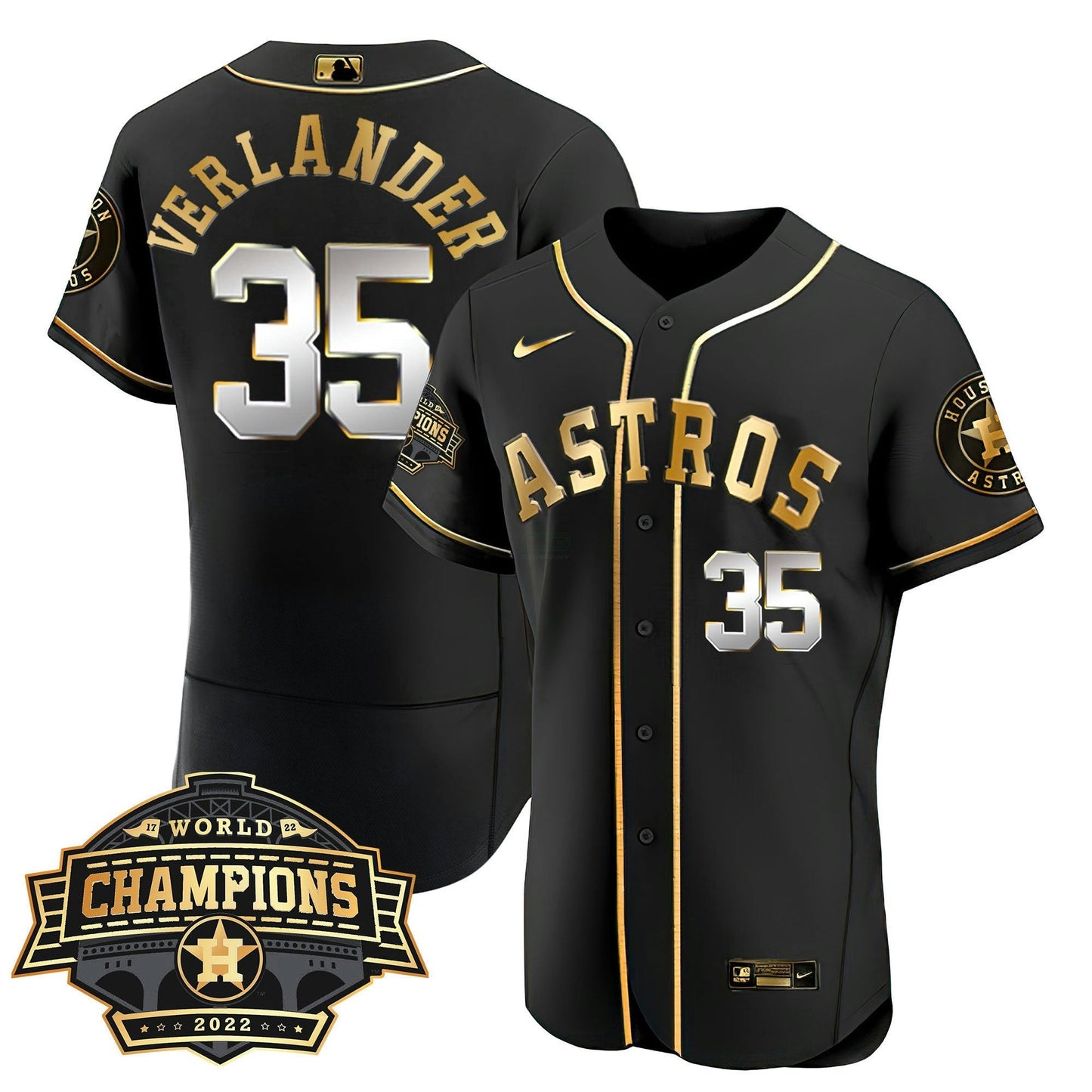 Camisa MLB Women’s Houston 2022 World Series Champions Patch Limited Jersey