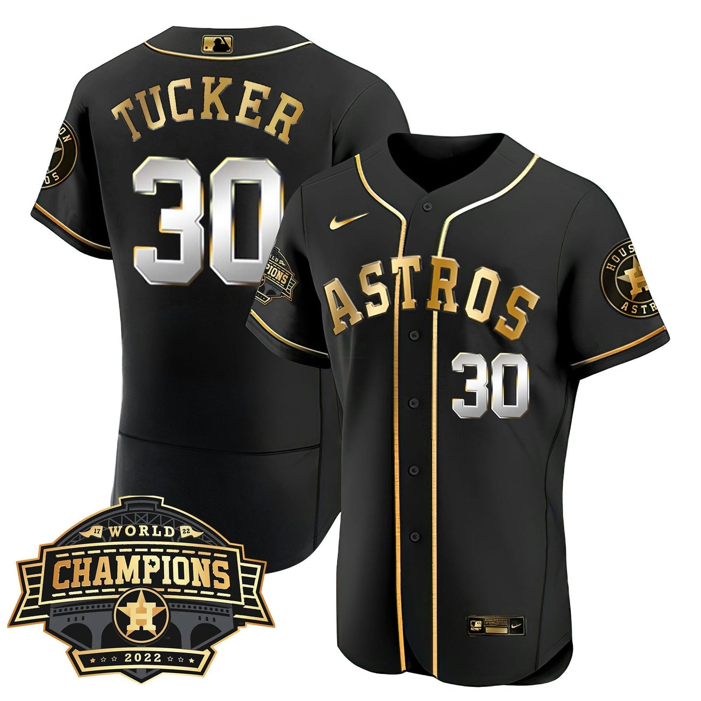 Camisa MLB Women’s Houston 2022 World Series Champions Patch Limited Jersey