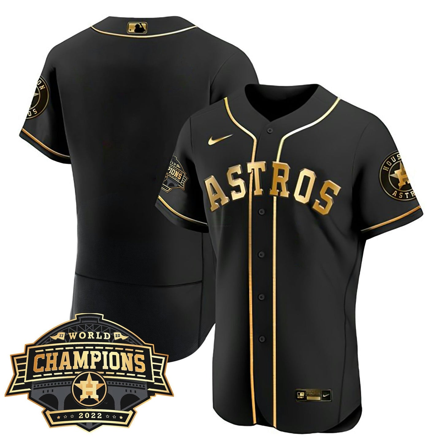 Camisa MLB Women’s Houston 2022 World Series Champions Patch Limited Jersey